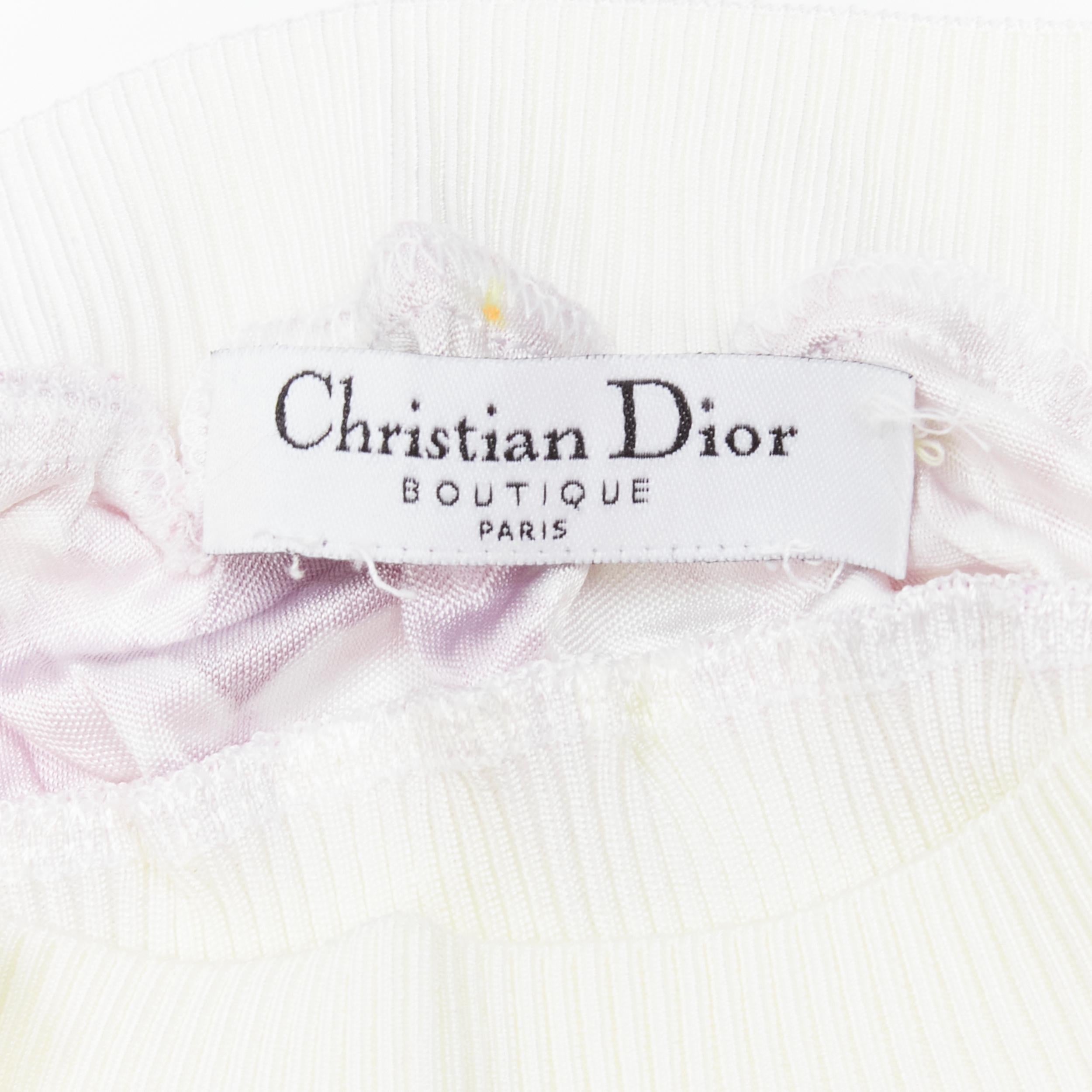 rare CHRISTIAN DIOR Galliano Y2K pink Cherry Blossom Oblique monogram skirt XS 3