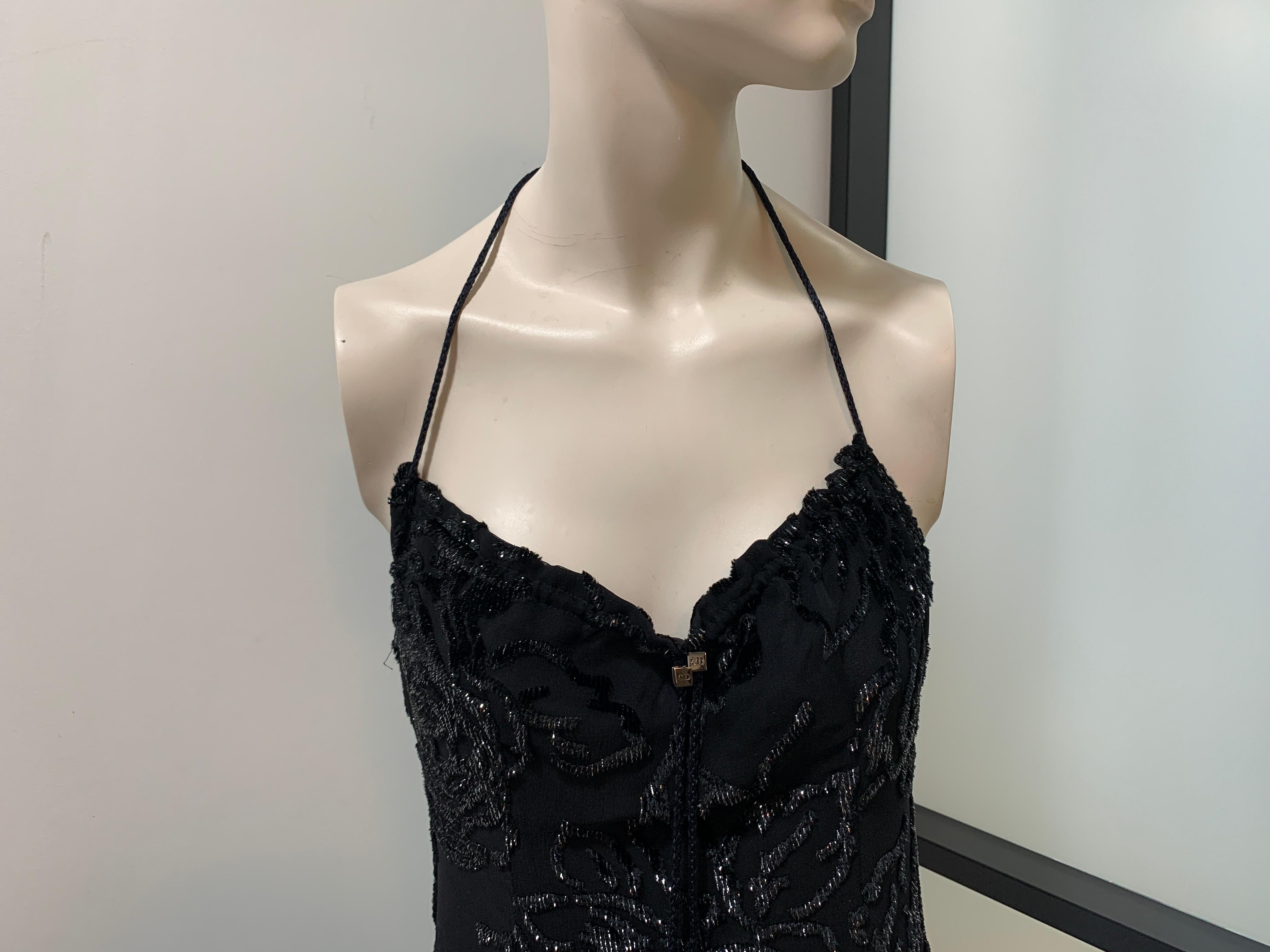 ¡Raro! Christian Dior & John Galliano 2002 vestido de noche rosa negro en venta 7
