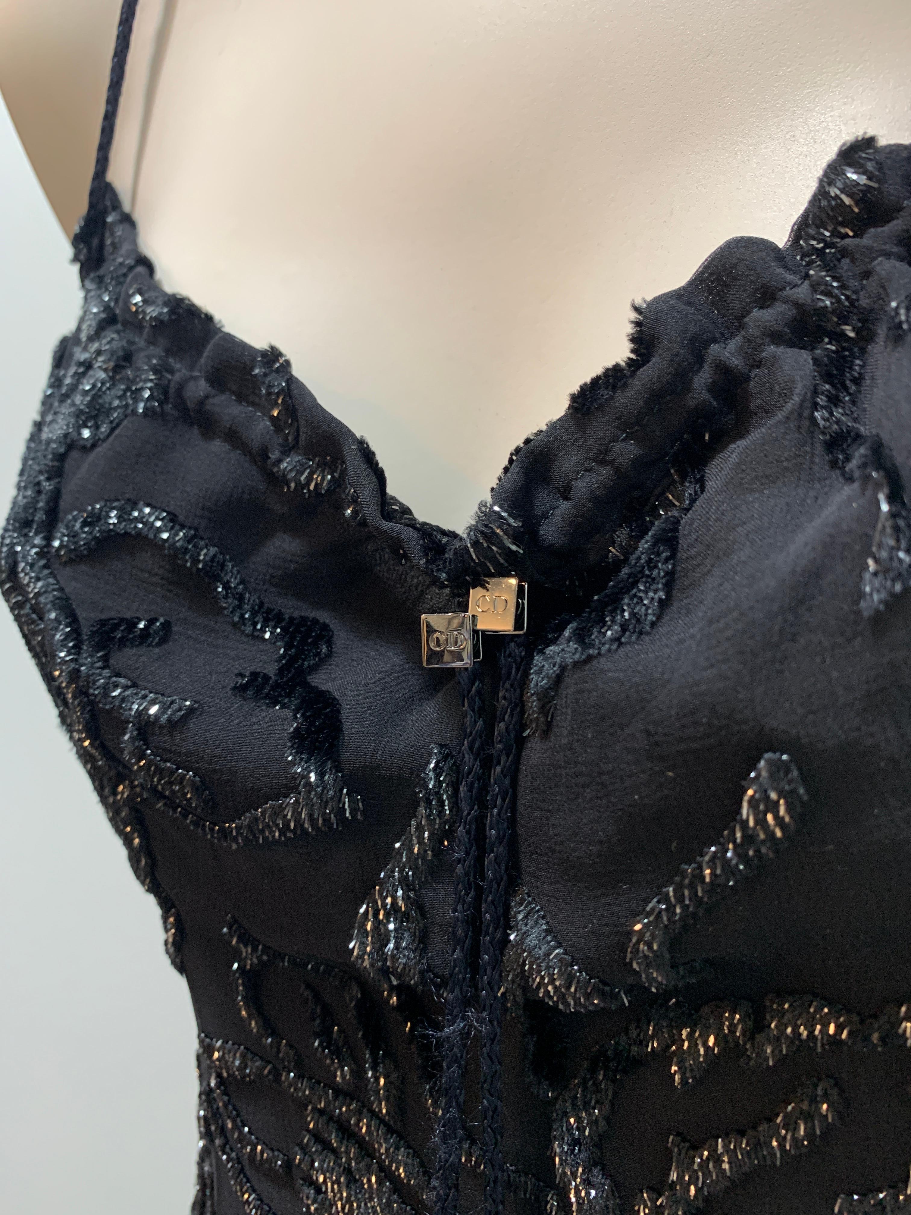 ¡Raro! Christian Dior & John Galliano 2002 vestido de noche rosa negro Negro en venta