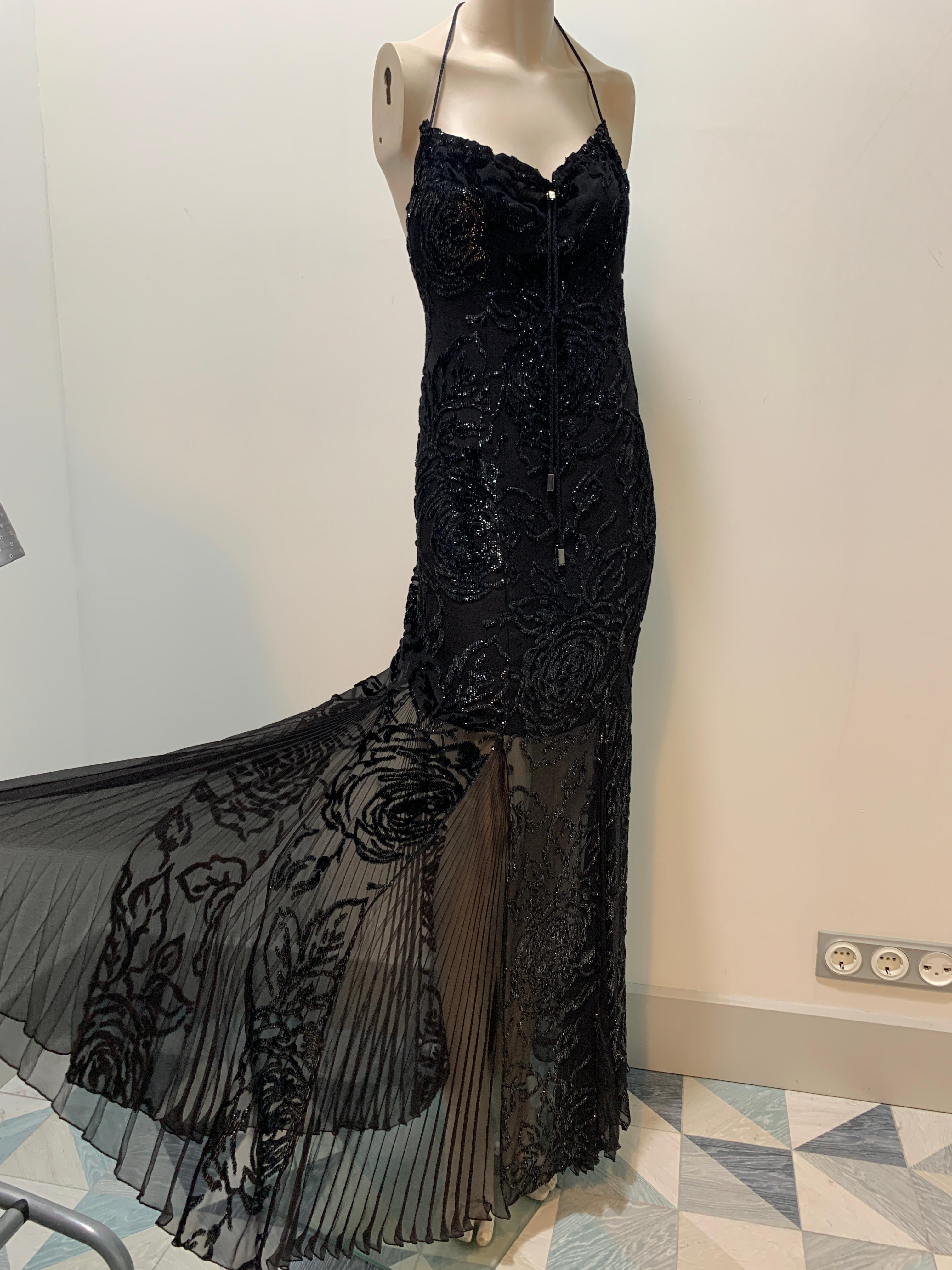 ¡Raro! Christian Dior & John Galliano 2002 vestido de noche rosa negro en venta 1