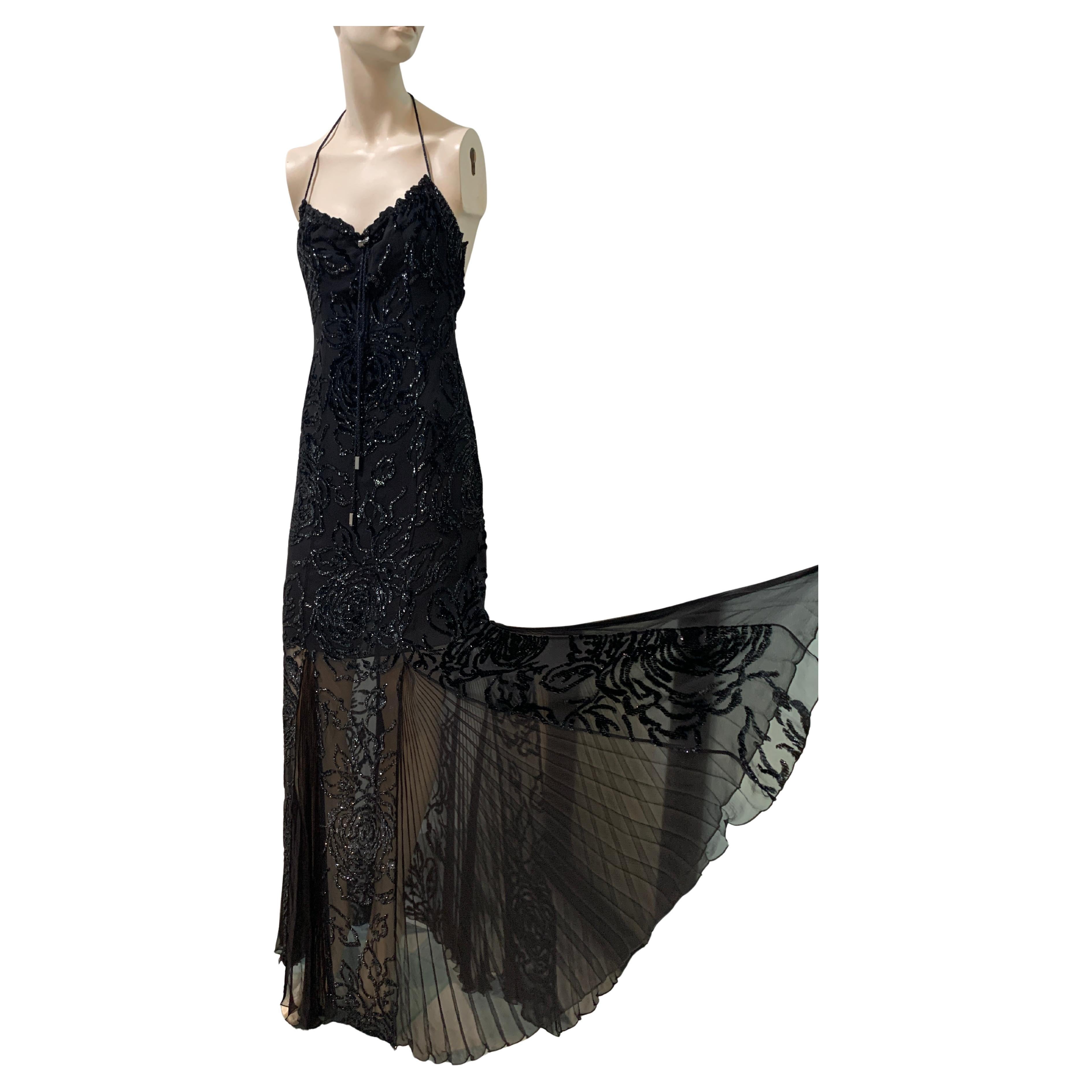 ¡Raro! Christian Dior & John Galliano 2002 vestido de noche rosa negro en venta