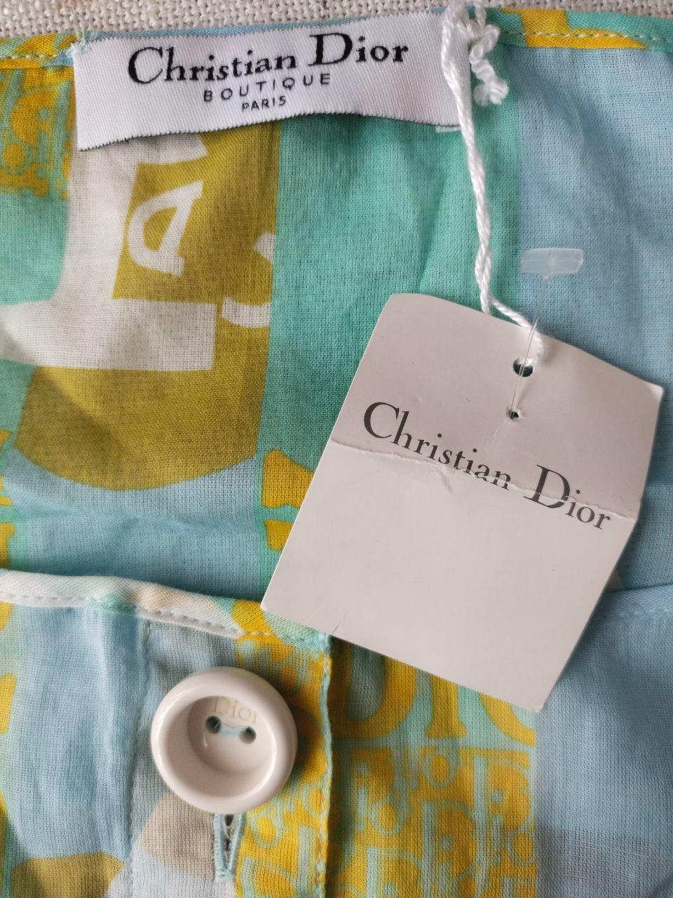 Rare!!! Christian Dior & John Galliano 2005 NWT J’Adore Dior cotton blouse top  For Sale 12