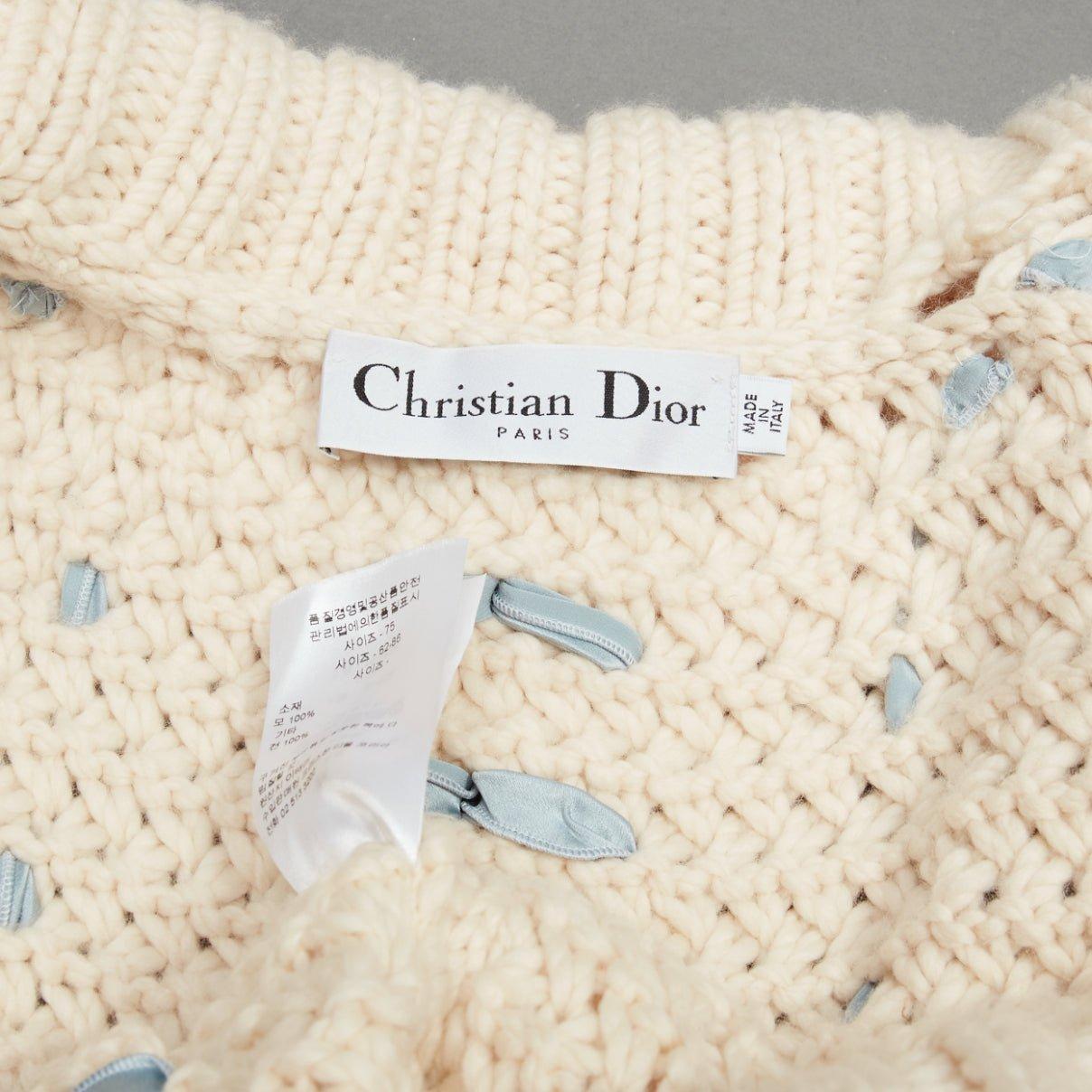 rare CHRISTIAN DIOR John Galliano 2010 Runway blue ribbon