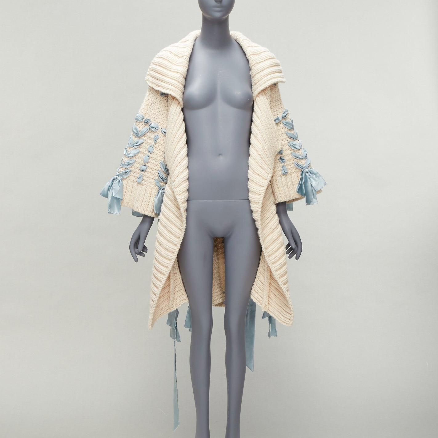 rare CHRISTIAN DIOR John Galliano 2010 Runway blue ribbon