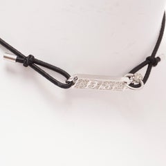 rare CHRISTIAN DIOR John Galliano Vintage silver plated crystal logo tag choker