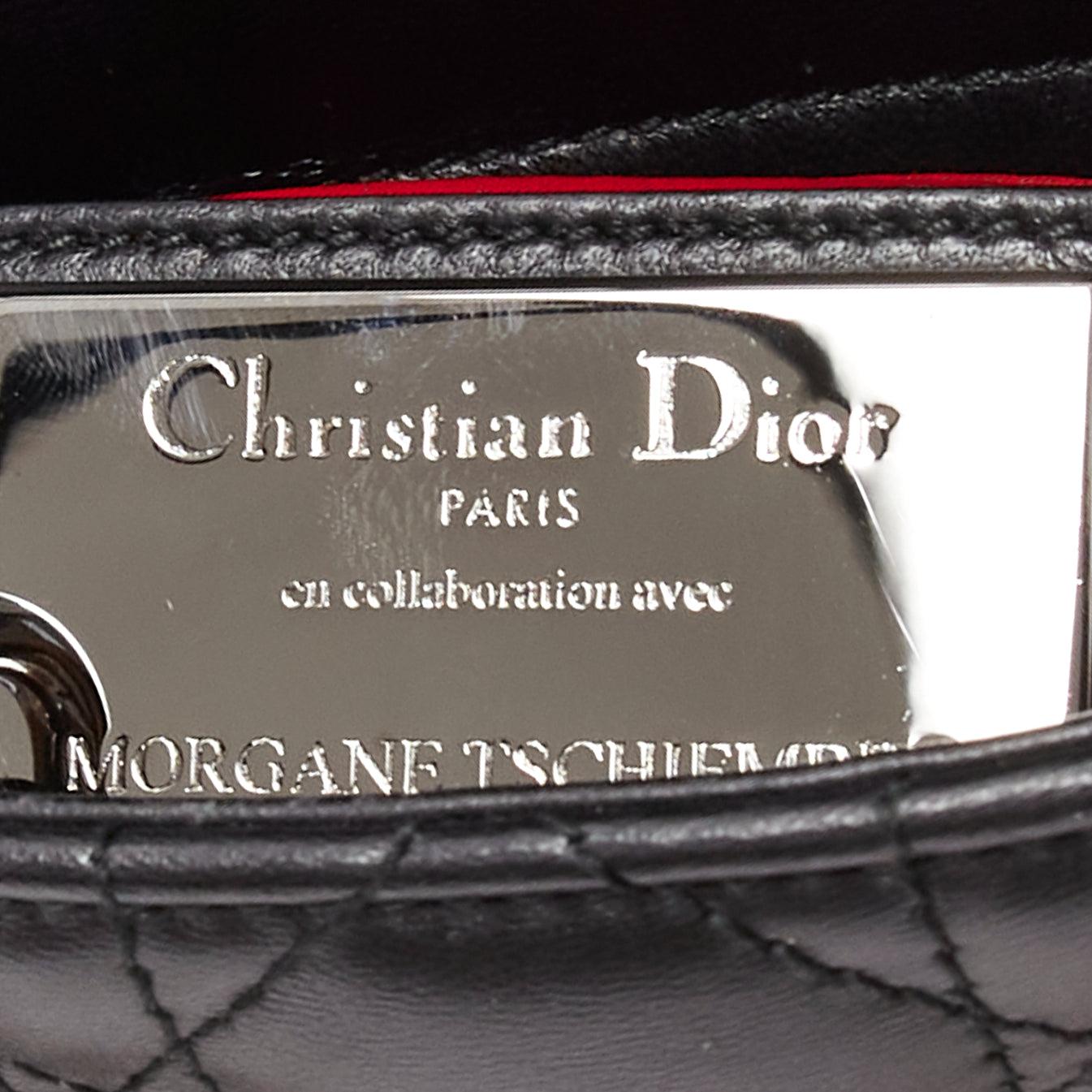 Seltene CHRISTIAN DIOR Morgane Tschiember Limitierte Auflage Lady Dior bondage Tasche im Angebot 6