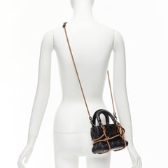 rare CHRISTIAN DIOR Morgane Tschiember Limited Edition Lady Dior bondage bag