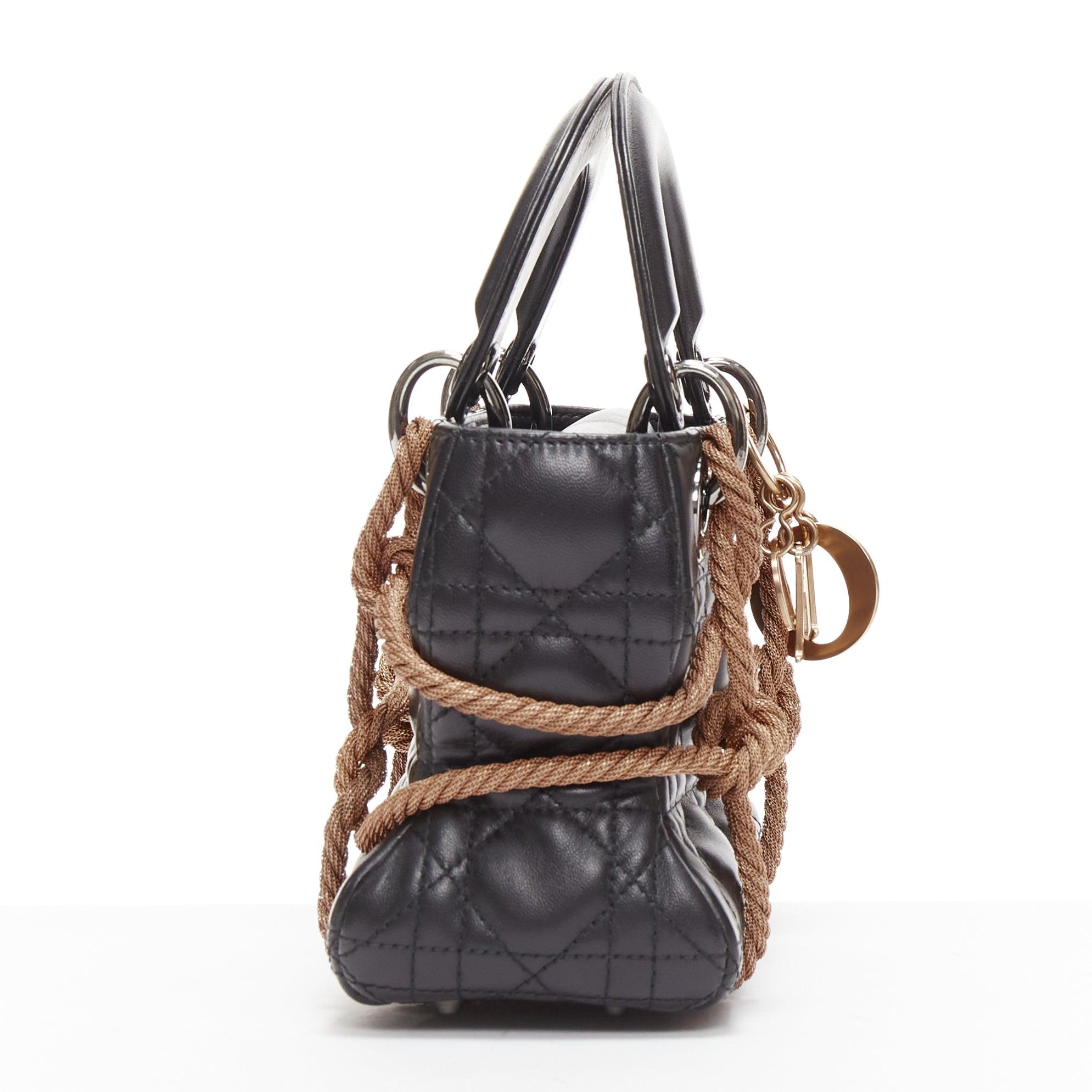 Seltene CHRISTIAN DIOR Morgane Tschiember Limitierte Auflage Lady Dior bondage Tasche im Zustand „Gut“ in Hong Kong, NT