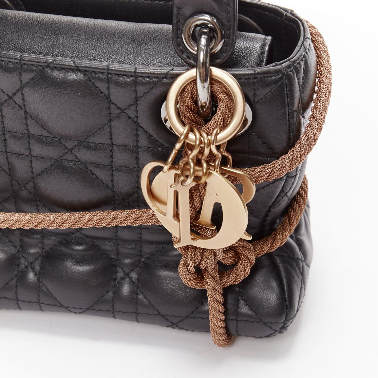 rare CHRISTIAN DIOR Morgane Tschiember Limited Edition Lady Dior bondage bag For Sale 3