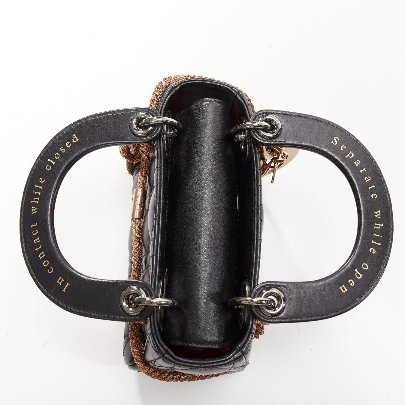 Seltene CHRISTIAN DIOR Morgane Tschiember Limitierte Auflage Lady Dior bondage Tasche 3