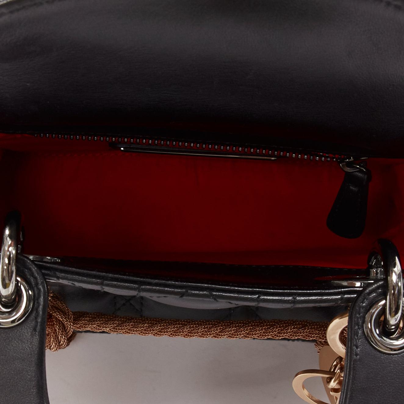 rare CHRISTIAN DIOR Morgane Tschiember Limited Edition Lady Dior bondage bag For Sale 5