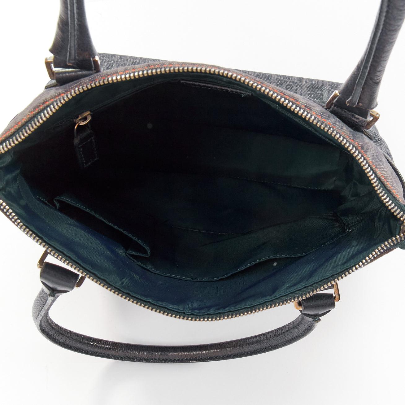 rare CHRISTIAN DIOR Vintage Flight orange canvas oblique trotter tote bag For Sale 4