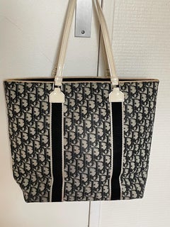 Rare Christian Dior Vintage Oblique Trotter Tote Bag – Iconic Monogram Canvas