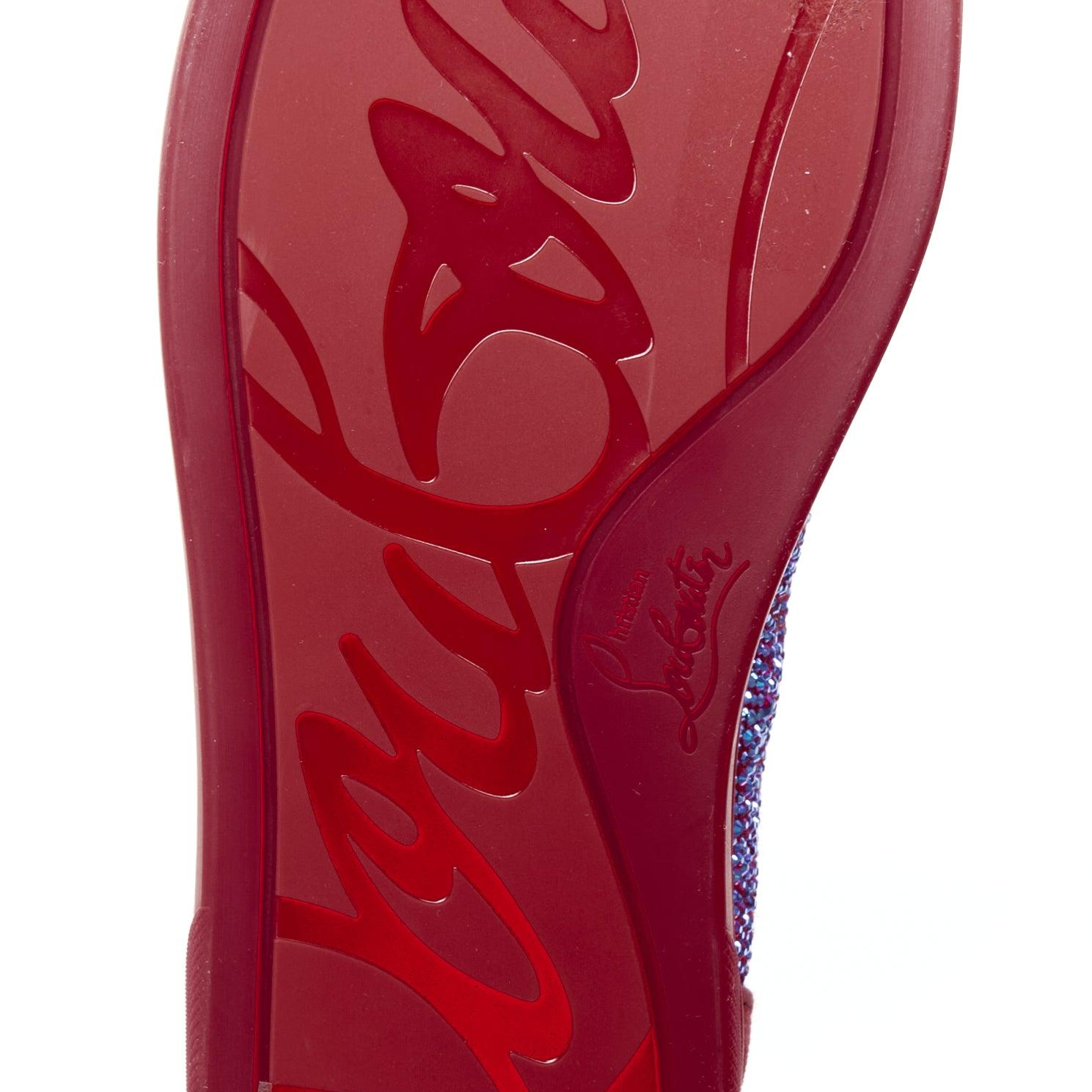 rara zapatilla alta CHRISTIAN LOUBOUTIN Louis Orlato Strass ante EU42.5 en venta 5