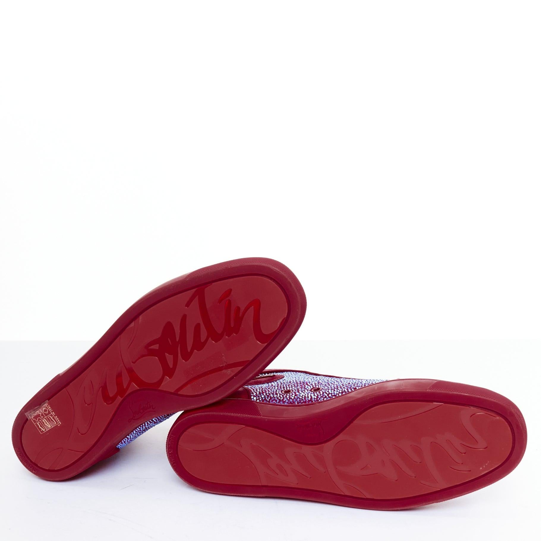 rara zapatilla alta CHRISTIAN LOUBOUTIN Louis Orlato Strass ante EU42.5 en venta 6