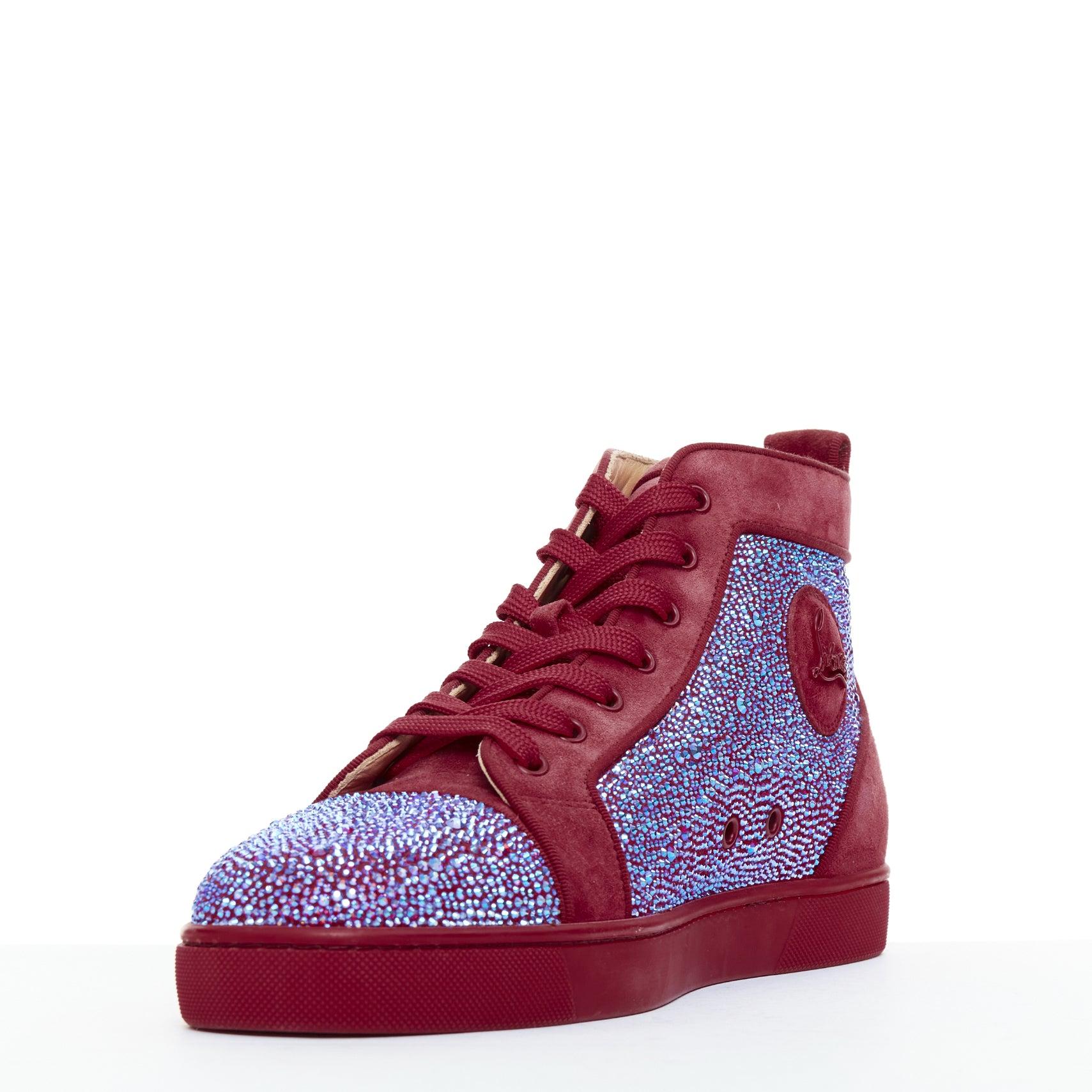 rara zapatilla alta CHRISTIAN LOUBOUTIN Louis Orlato Strass ante EU42.5 en Nuevo estado para la venta en Hong Kong, NT
