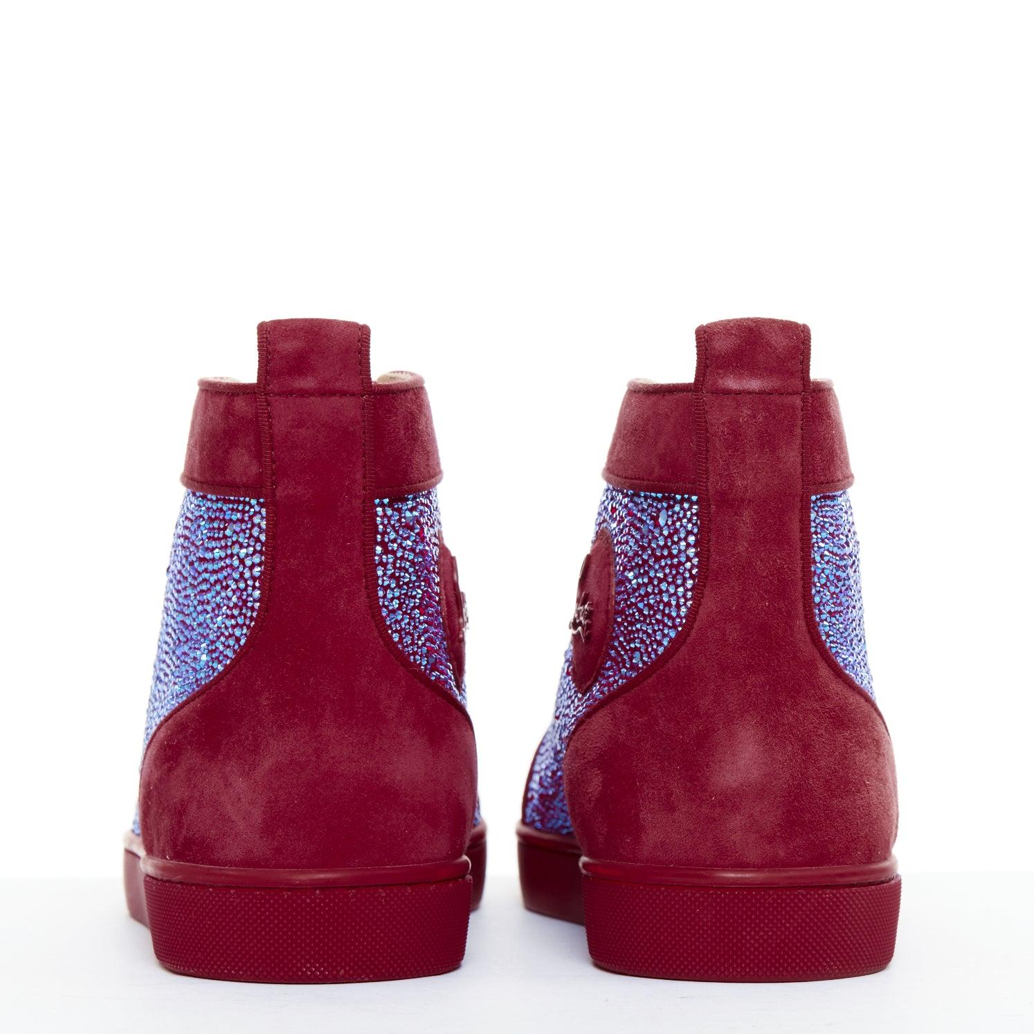 De los hombres rara zapatilla alta CHRISTIAN LOUBOUTIN Louis Orlato Strass ante EU42.5 en venta