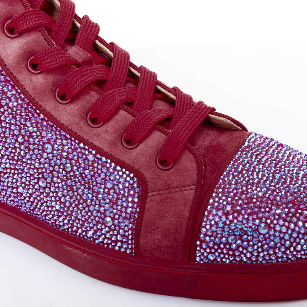 rara zapatilla alta CHRISTIAN LOUBOUTIN Louis Orlato Strass ante EU42.5 en venta 2