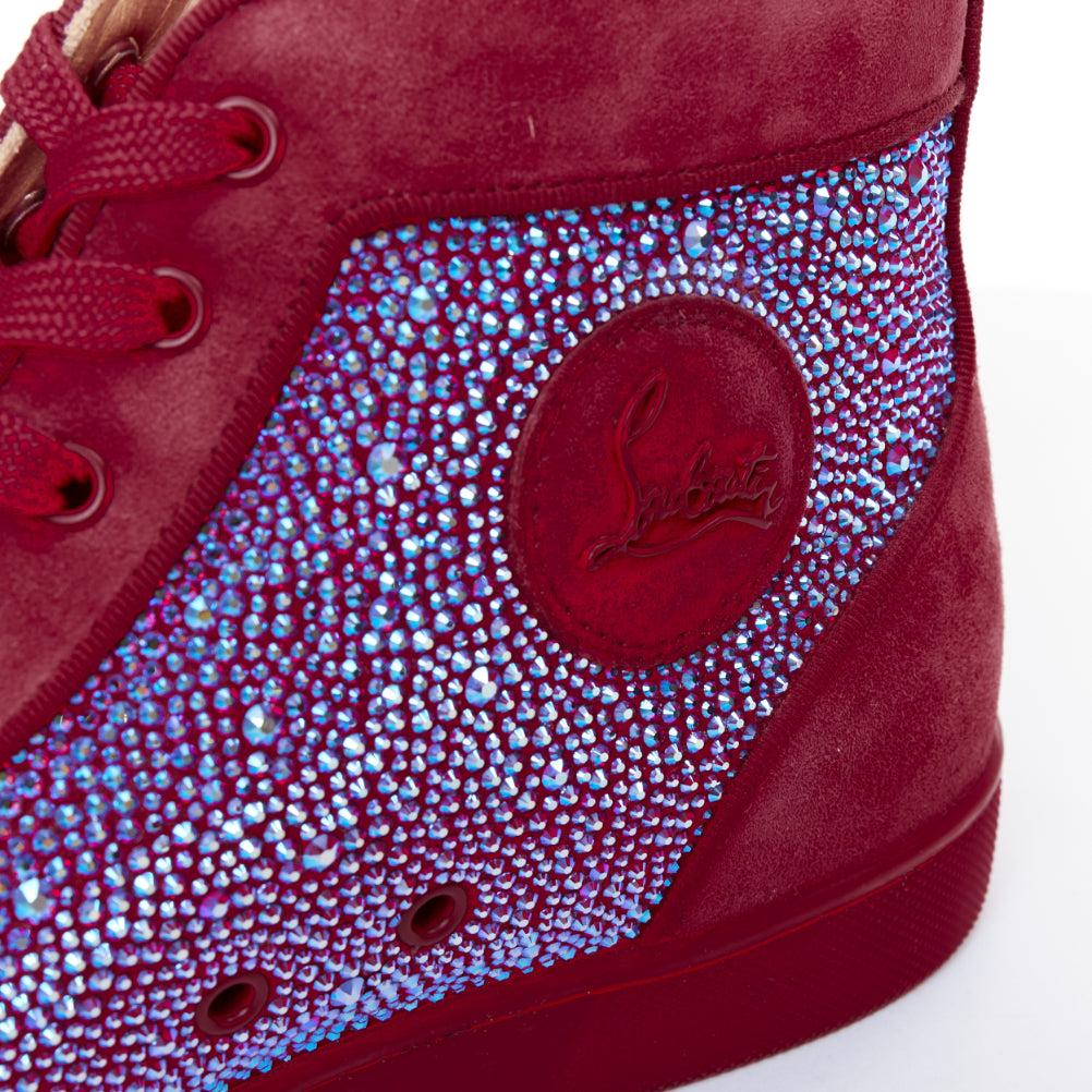 rara zapatilla alta CHRISTIAN LOUBOUTIN Louis Orlato Strass ante EU42.5 en venta 3