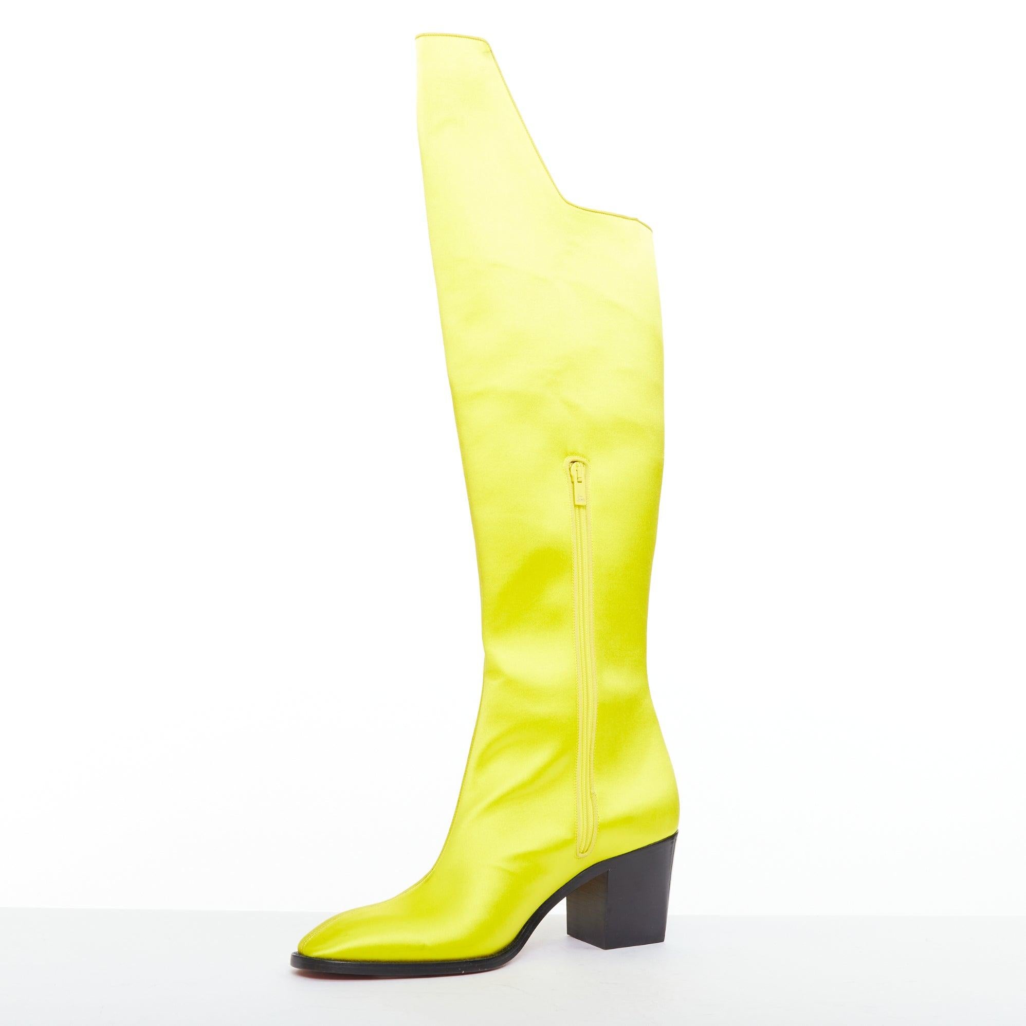 raras botas CHRISTIAN LOUBOUTIN Morgan Fleur 70 satin blossom western EU43 en Nuevo estado para la venta en Hong Kong, NT