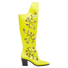 raras botas CHRISTIAN LOUBOUTIN Morgan Fleur 70 satin blossom western EU43