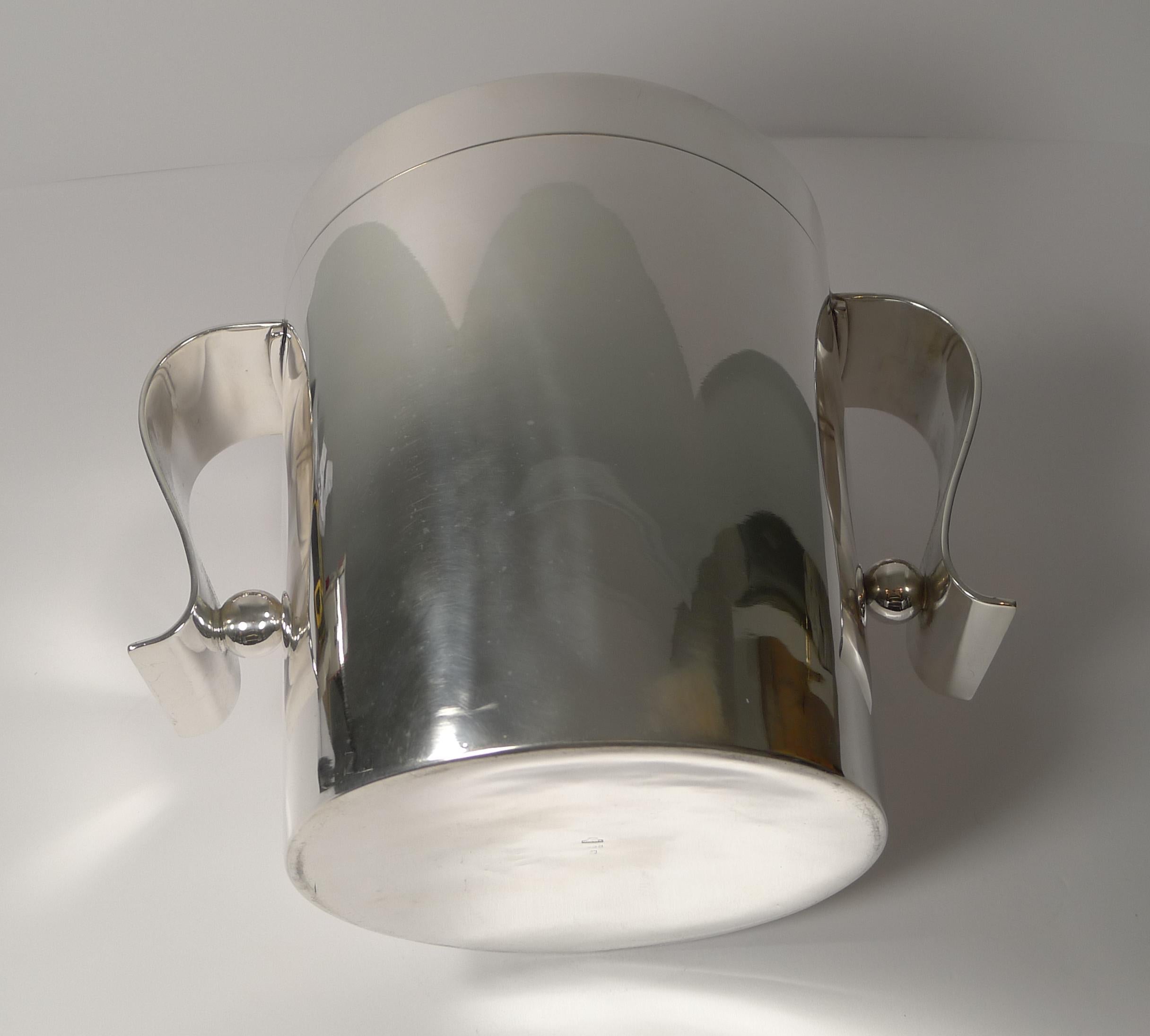 Rare seau à vin/bouteille à champagne Art Déco Christofle Gallia de Luc Lanel en vente 4