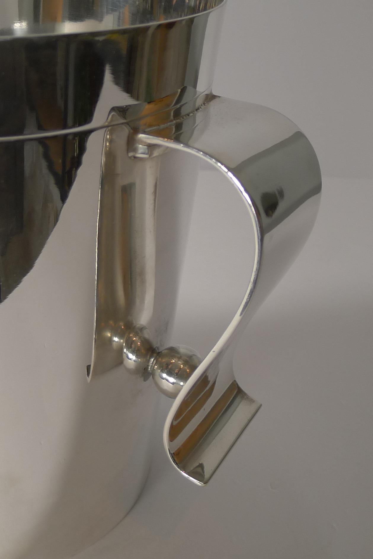 Seltener Christofle Gallia Art Deco Weinkühler / Champagnerkübel von Luc Lanel im Zustand „Gut“ im Angebot in Bath, GB