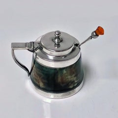 Rare Christopher Dresser Hukin and Heath Wedgwood Mustard Pot, circa 1870