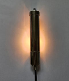 Rare Chrome Bauhaus Art Deco Wall Lamp, Germany, 1940s