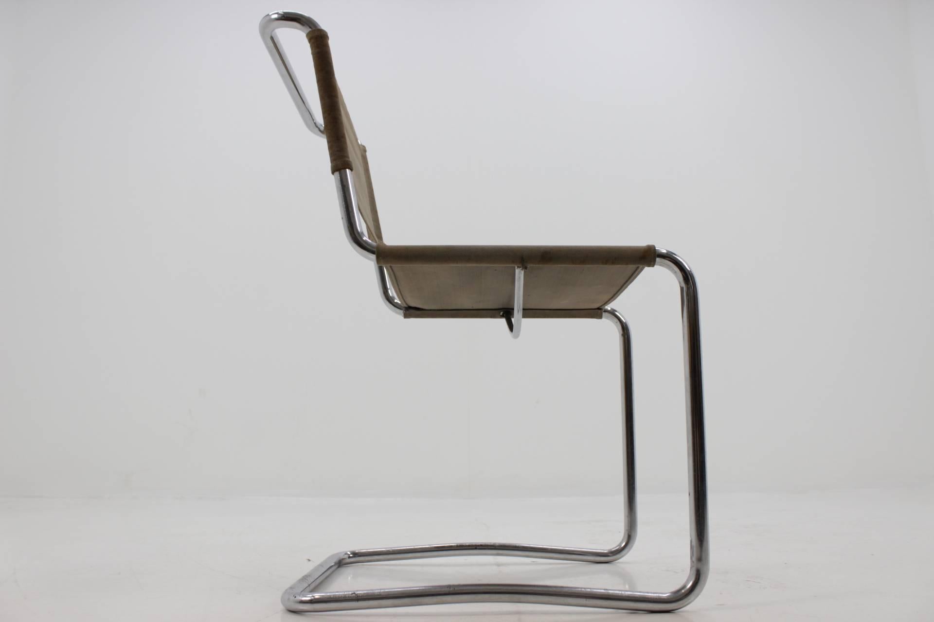 Rare Chrome Bauhaus Chair, UP Závody, J. Halabala 2