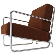 Rare Chrome Bauhaus / Functionalism Armchair, 1930s