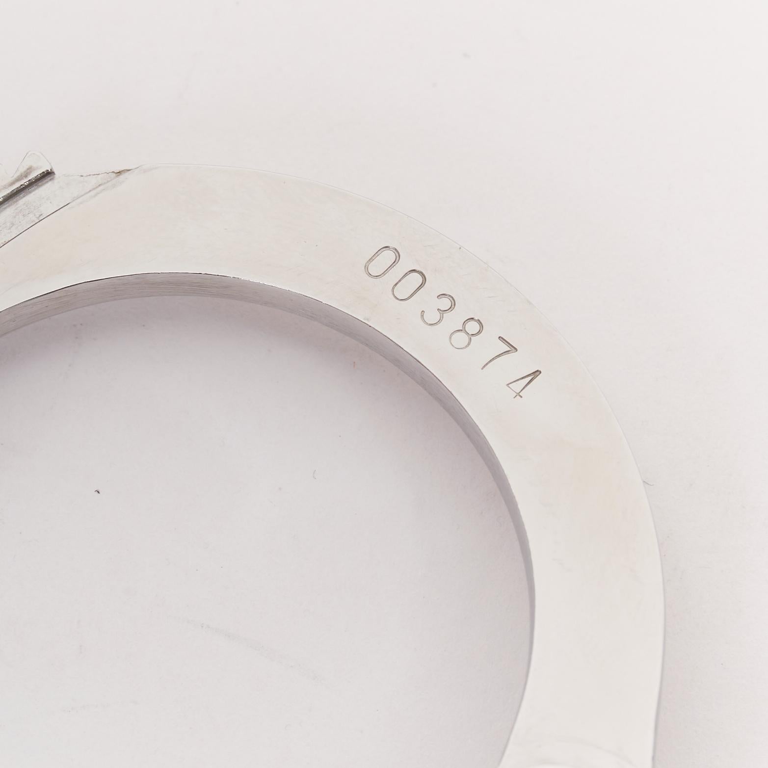 rare CHROME HEARTS 925 sterling silver handcuff bangle skull keychain en vente 6