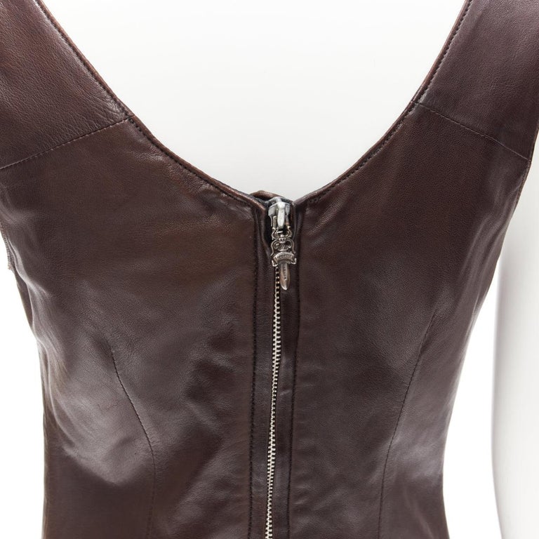 knee length dresses for ladies Chrome Hearts Asymmetrical Zipper Leather Biker Jacket  Elite Jacket