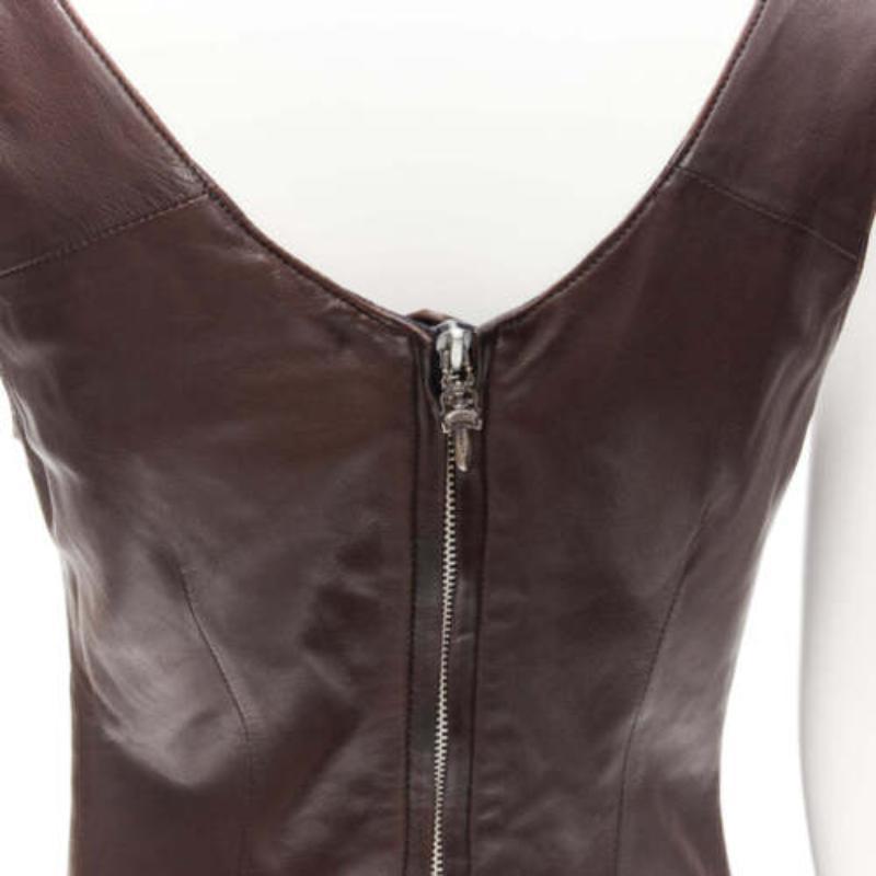 rare CHROME HEARTS brown leather black Cross Dagger zip dress M
Référence : TGAS/D00795
Marque : Chrome Hearts
MATERIAL : Cuir
Couleur : marron
Fermeture : Zip
Doublure : Tissu noir
Détails supplémentaires : Fermeture à glissière arrière avec tête