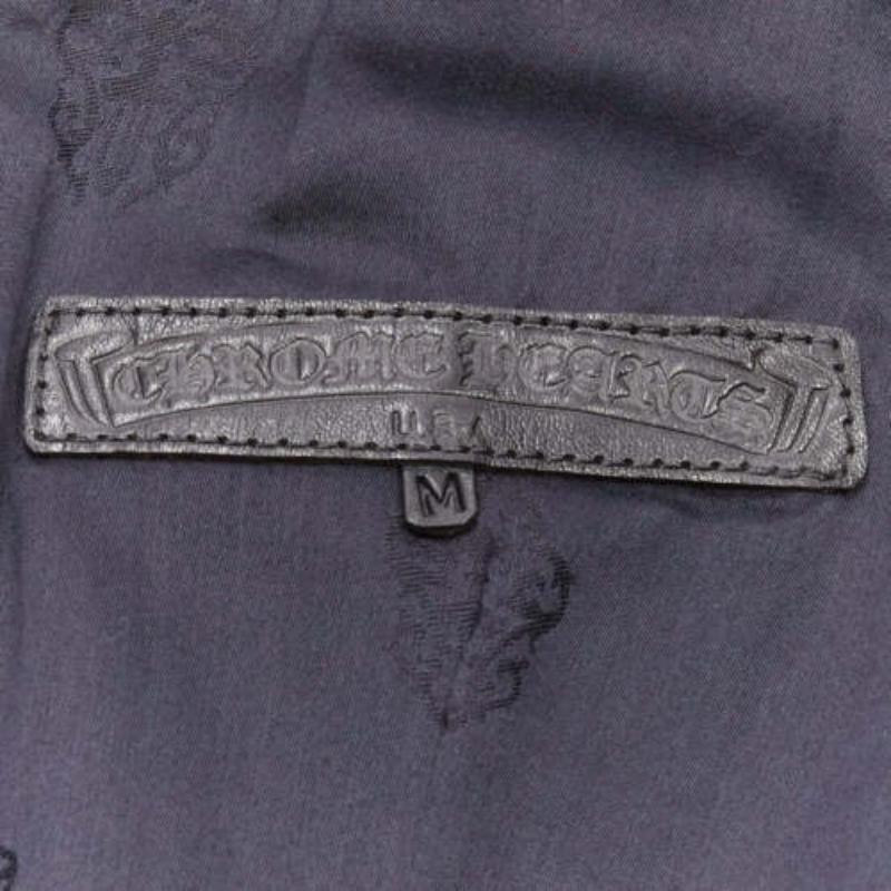 rare CHROME HEARTS brown leather black Cross Dagger zip dress M en vente 4