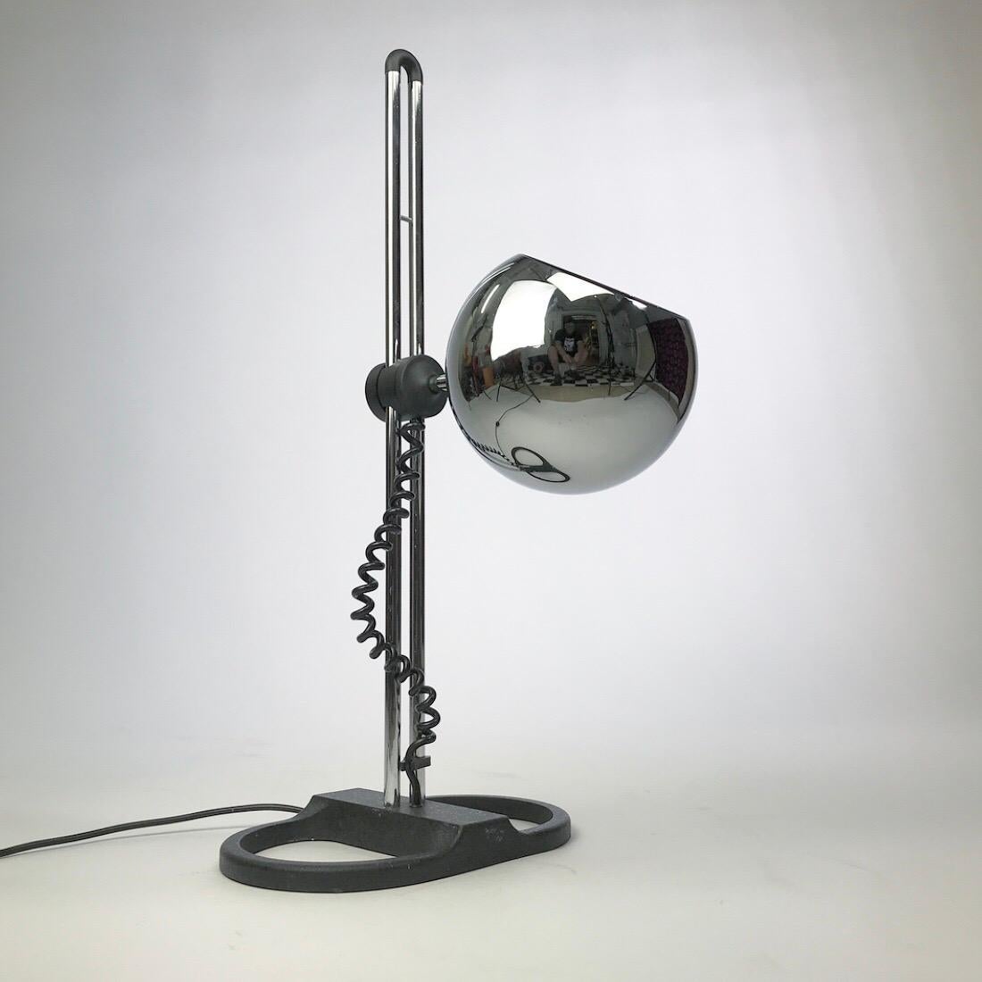 Rare Space Age chrome table lamp by Staff Leuchten, Germany 1970s.

Twist it, slide it and turn it. This cool chrome light has so many different positions / setting.

The renowned manufacture Staff Leuchten is all about cool designs and high end