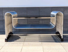 Rare Chrome Tubular Coffe Table, France, 1970s