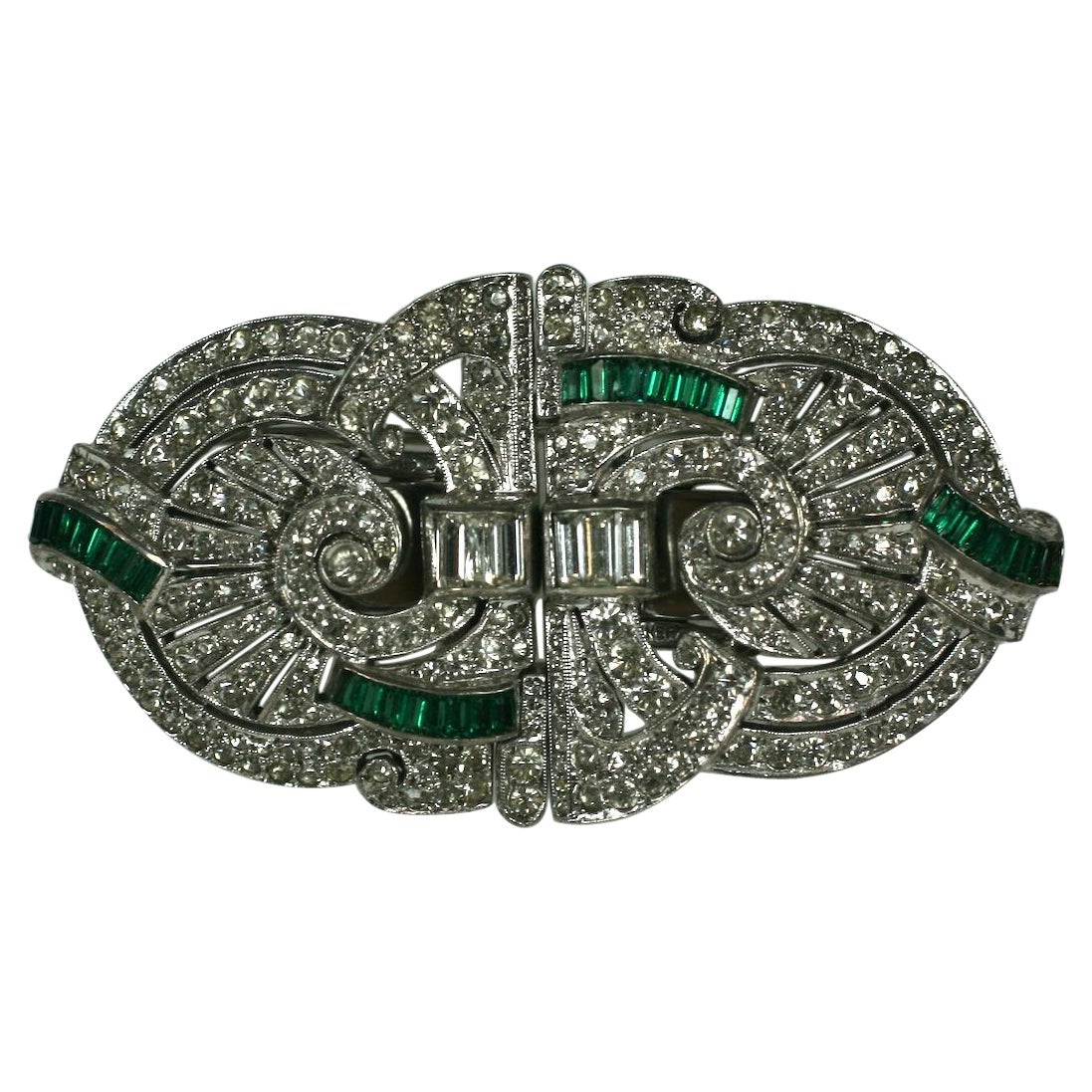 Seltene Ciner Sterling Deco Paste Duette-Schale