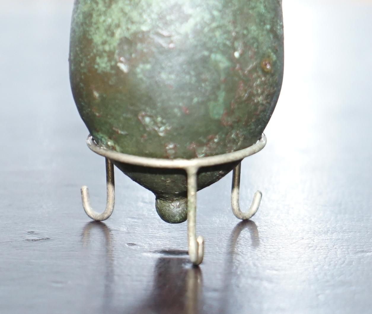Rare circa 100AC Ancient 1st Century Roman Bronze Amphora Jug Vessel on Stand 1