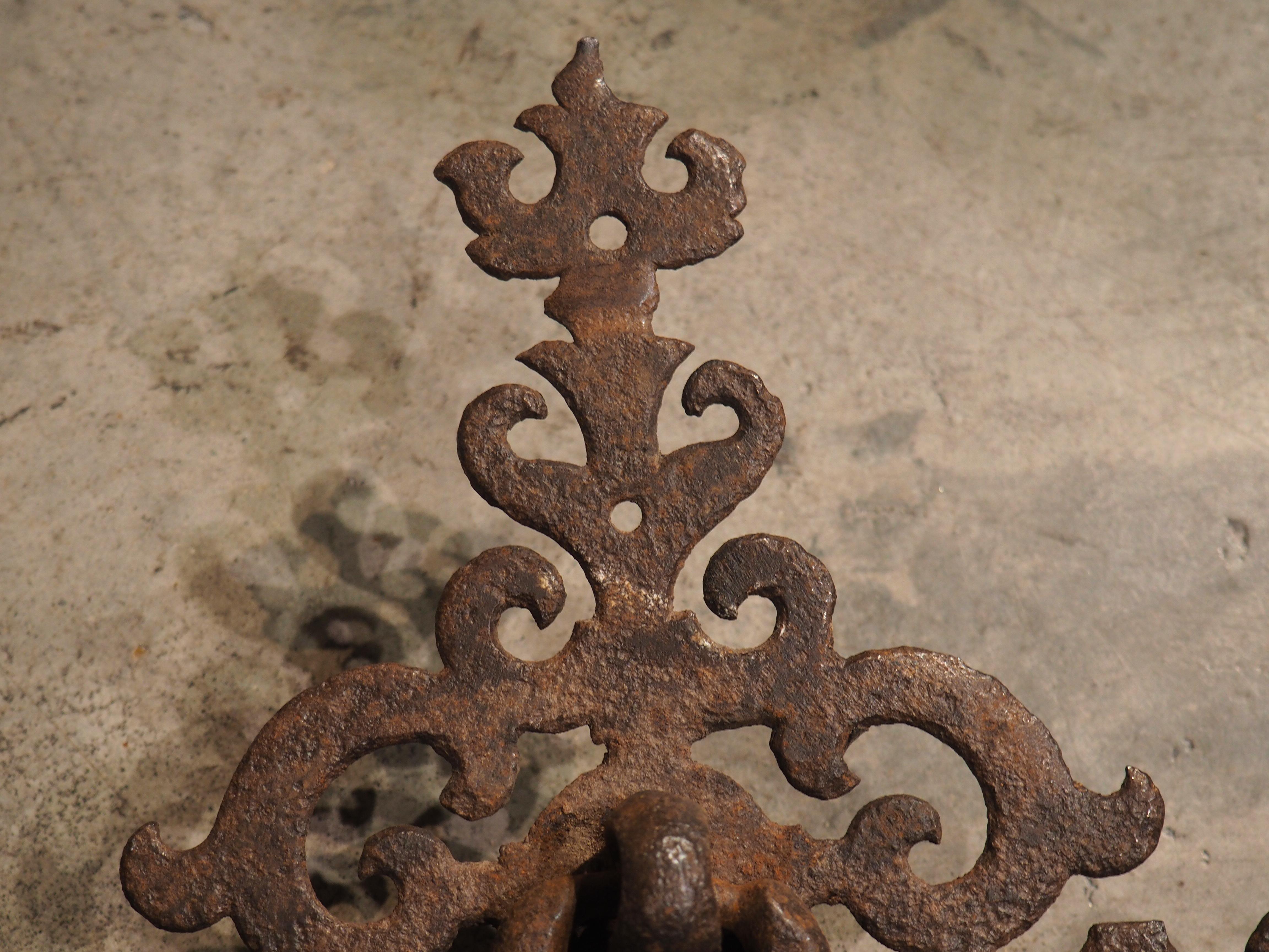 Rare Circa 1700 Wrought Iron Door Knocker from France 2