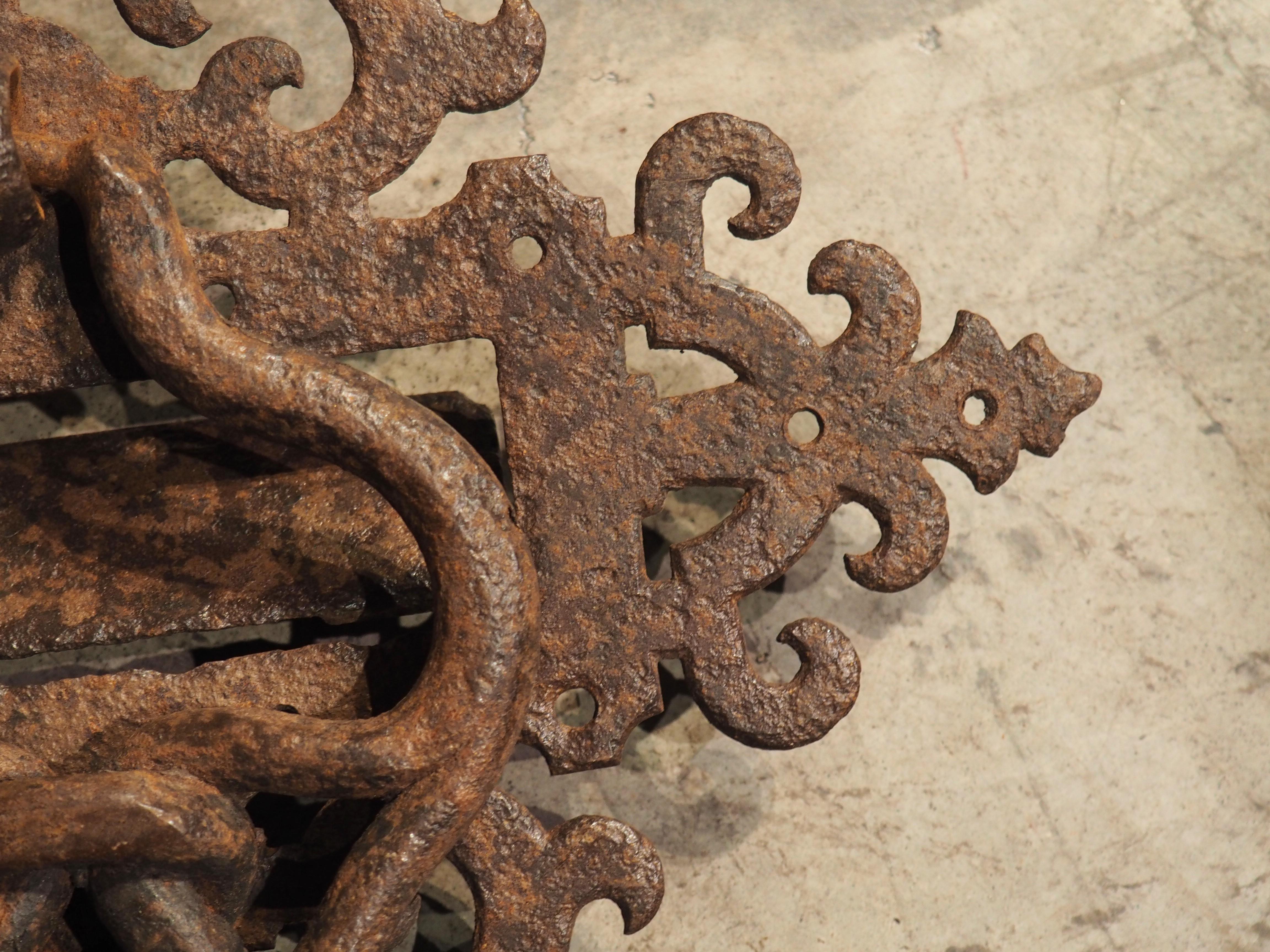 Rare Circa 1700 Wrought Iron Door Knocker from France 3