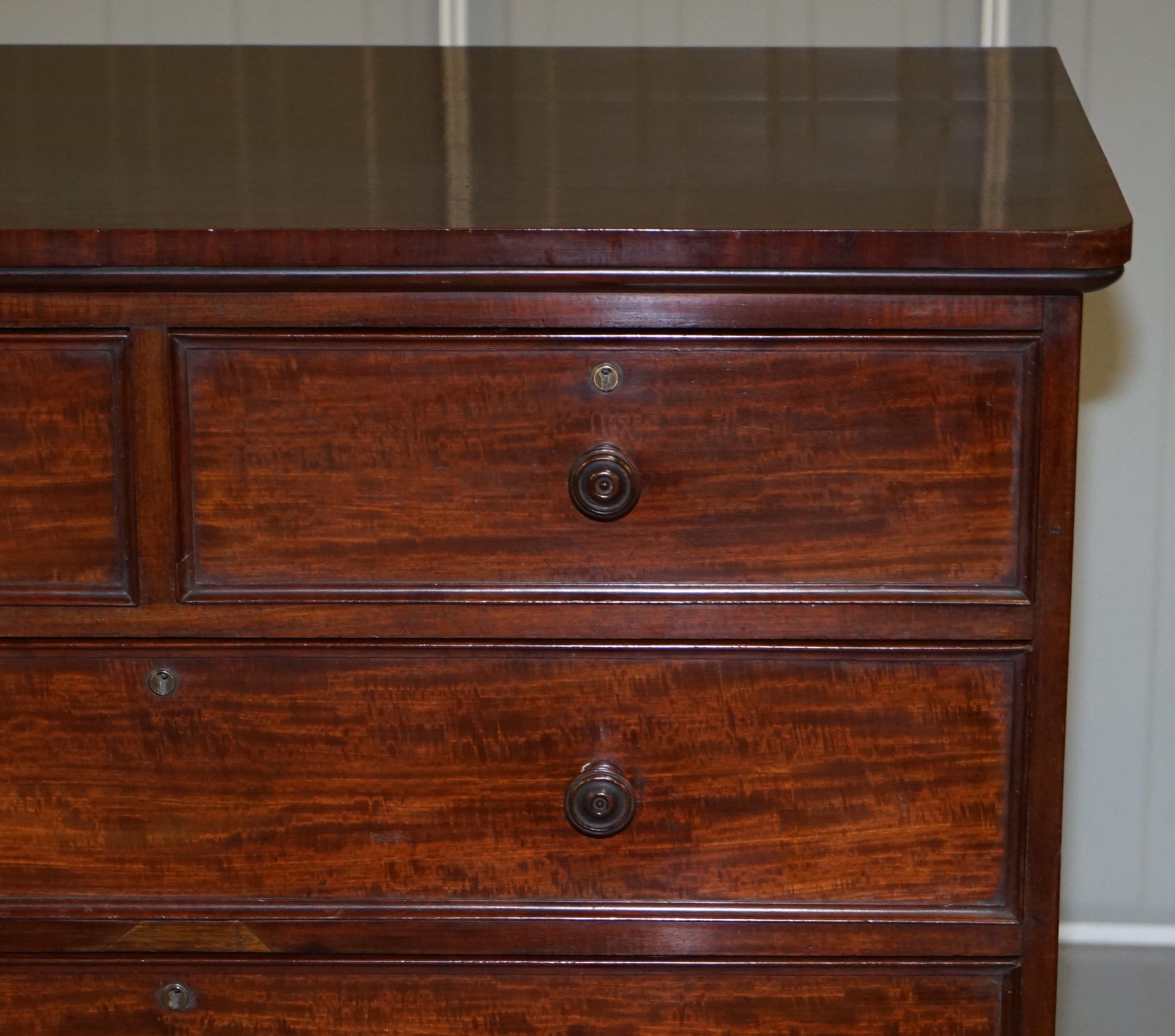 Rare circa 1760 Thomas Wilson 68 Great Queen Street Hardwood Chest of Drawers For Sale 2