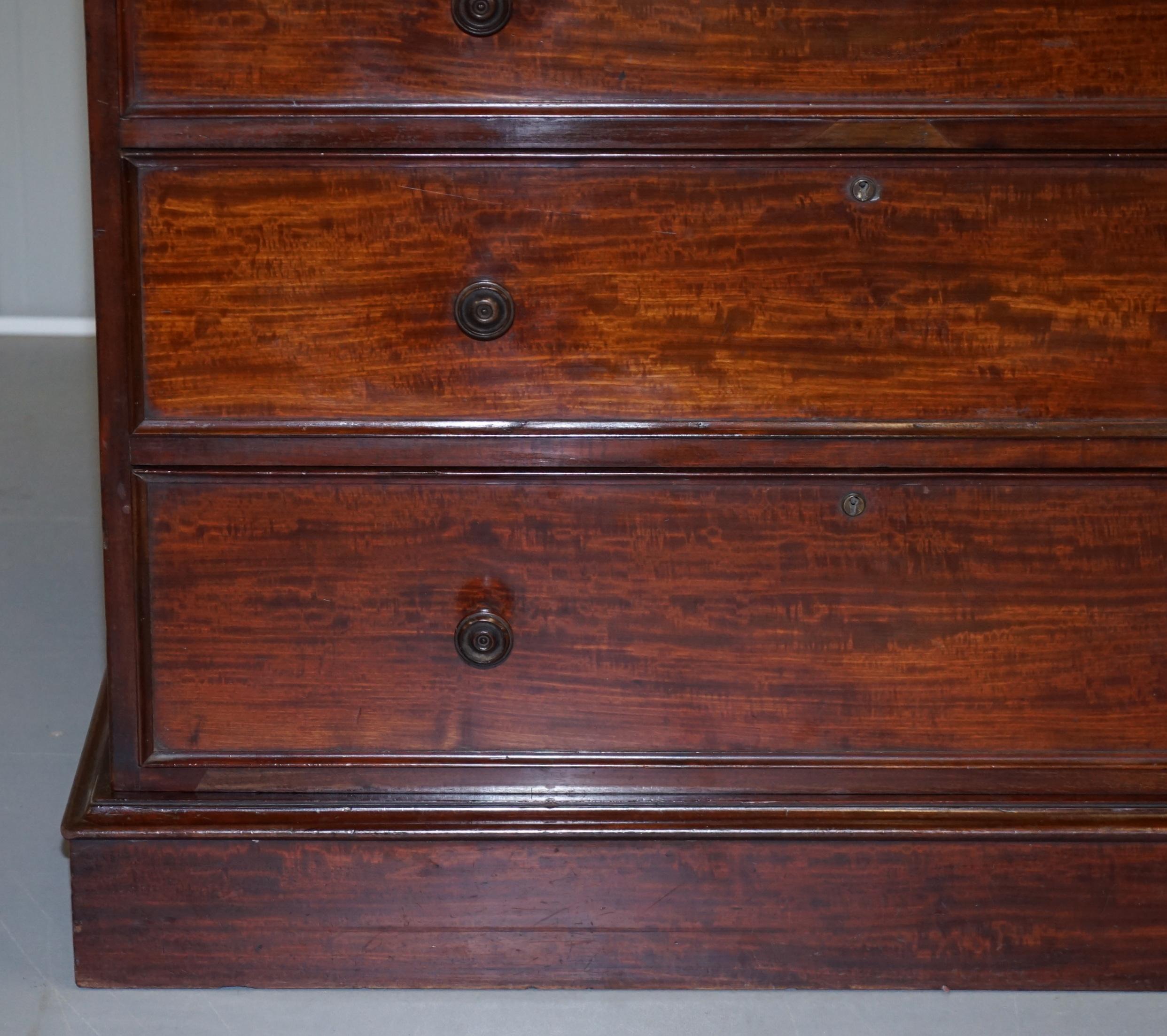 Rare circa 1760 Thomas Wilson 68 Great Queen Street Hardwood Chest of Drawers For Sale 3