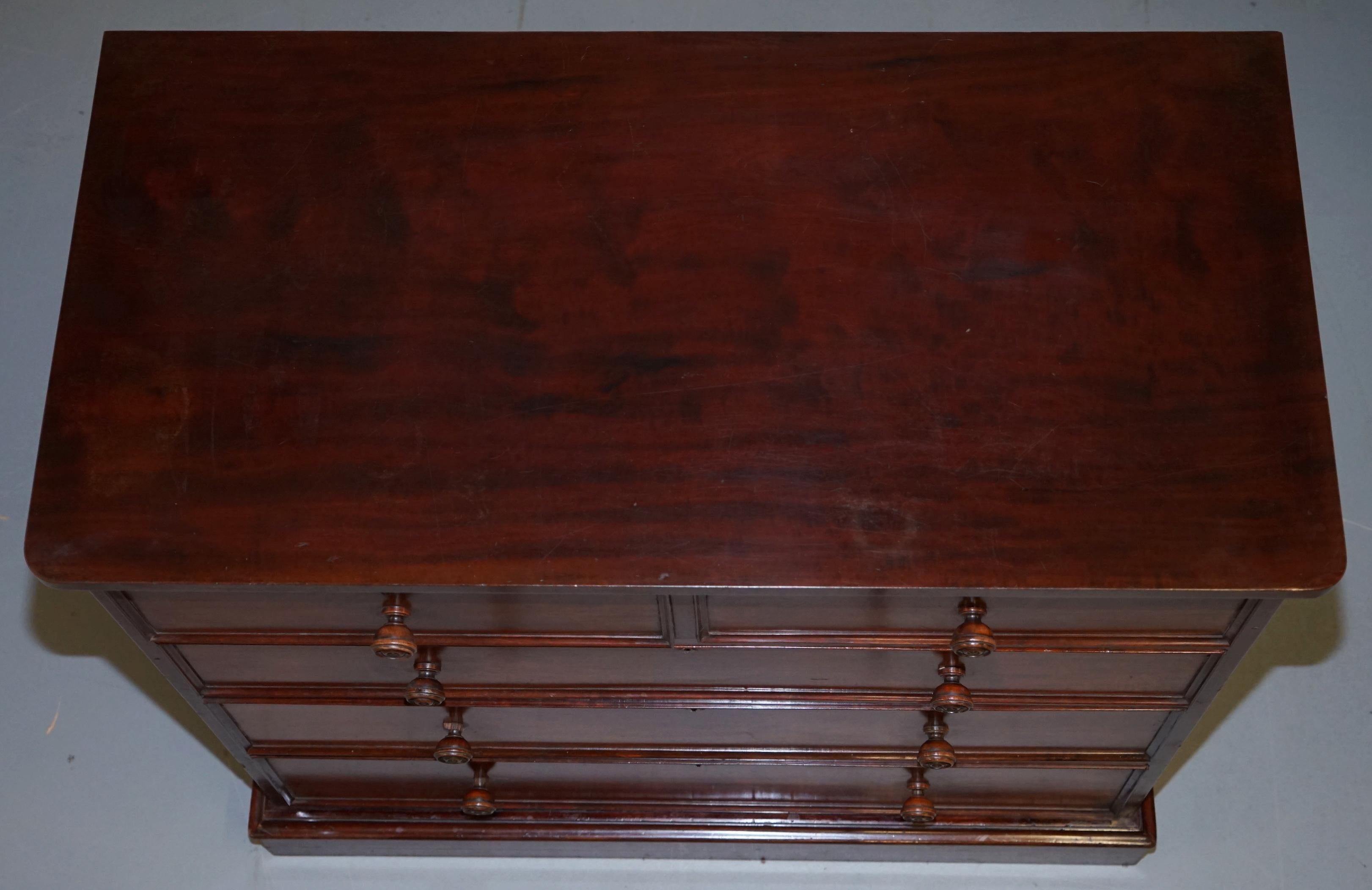George III Rare circa 1760 Thomas Wilson 68 Great Queen Street Hardwood Chest of Drawers For Sale