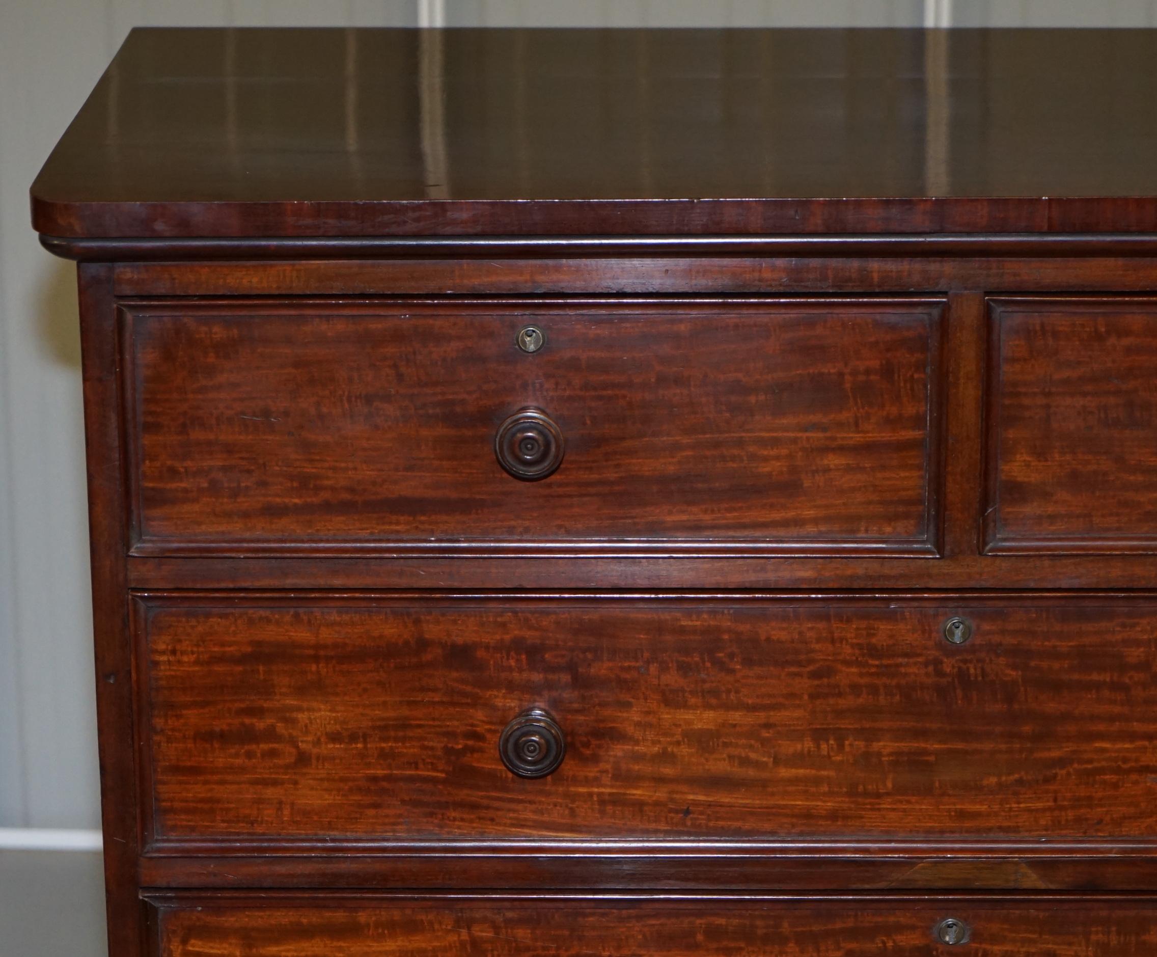 Rare circa 1760 Thomas Wilson 68 Great Queen Street Hardwood Chest of Drawers For Sale 1