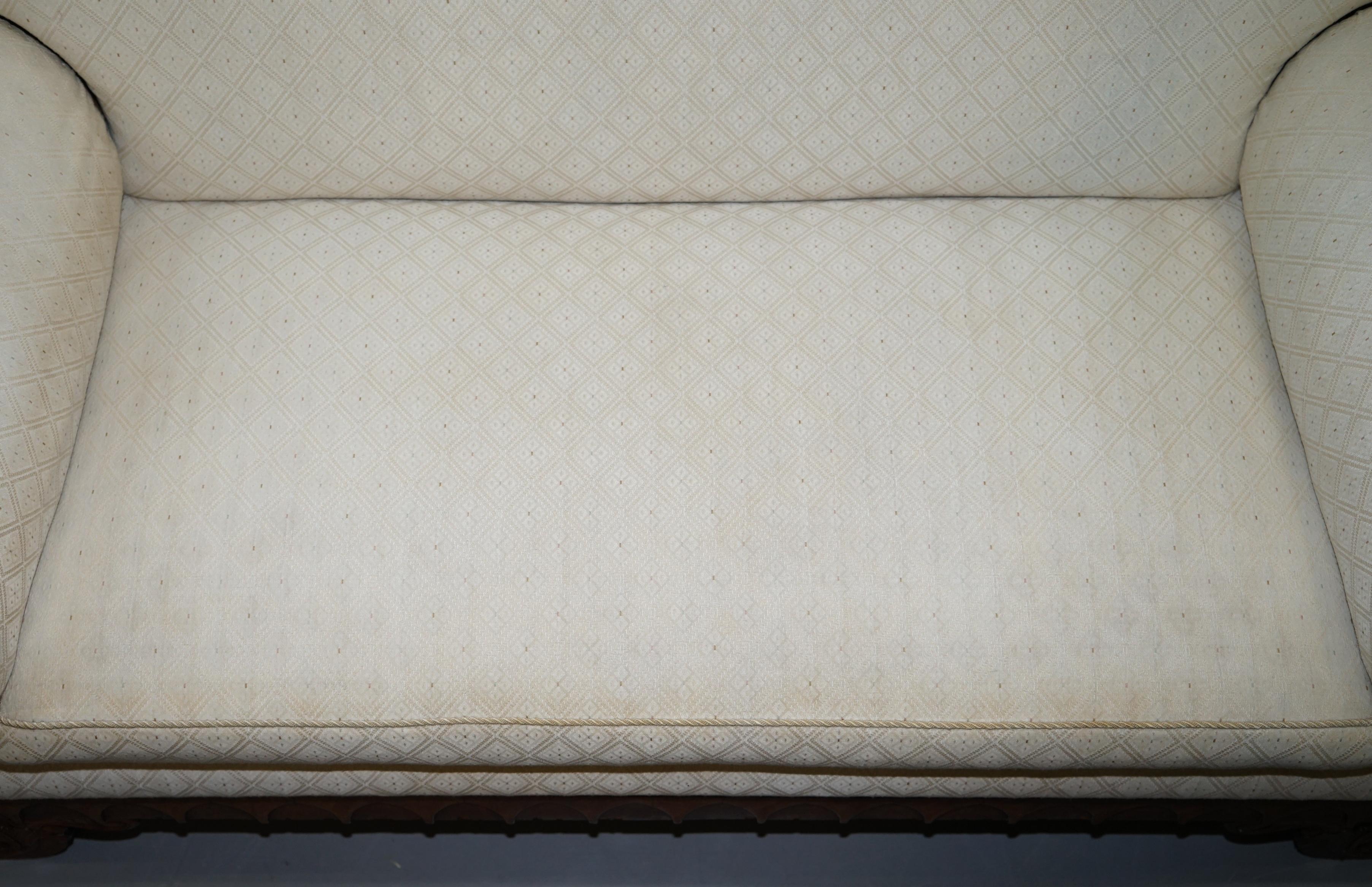 Rare circa 1780 Metamorphic Gothic Style Sofa Converts into Window Seat Chaise 1