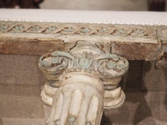 Diminutive Circa 1790 Italian Neoclassical Banquette in Lacquered Beechwood