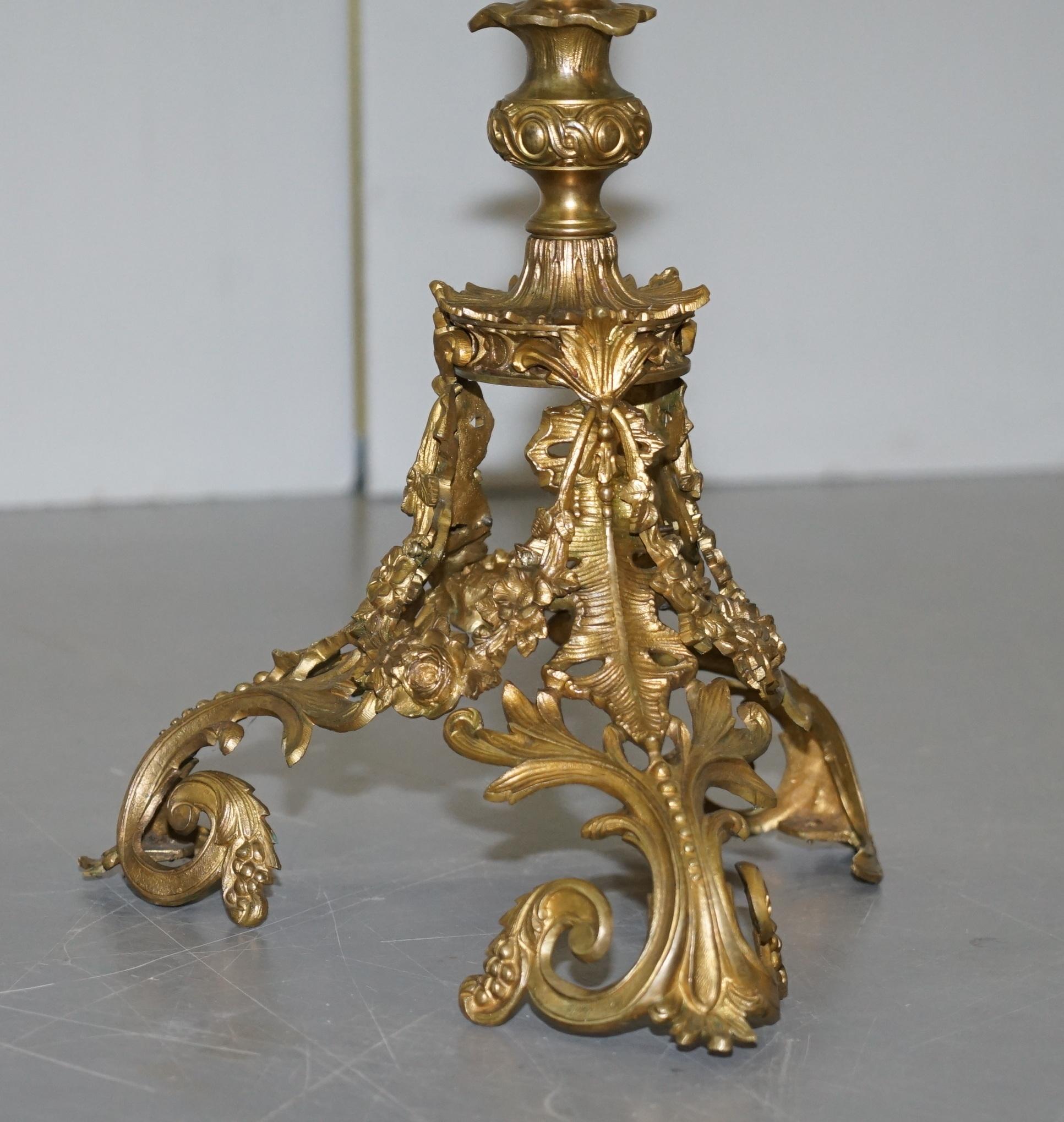 Rare circa 1820 Regency Ornately Cast Italian Brass Side Table Speciamine Marble For Sale 10