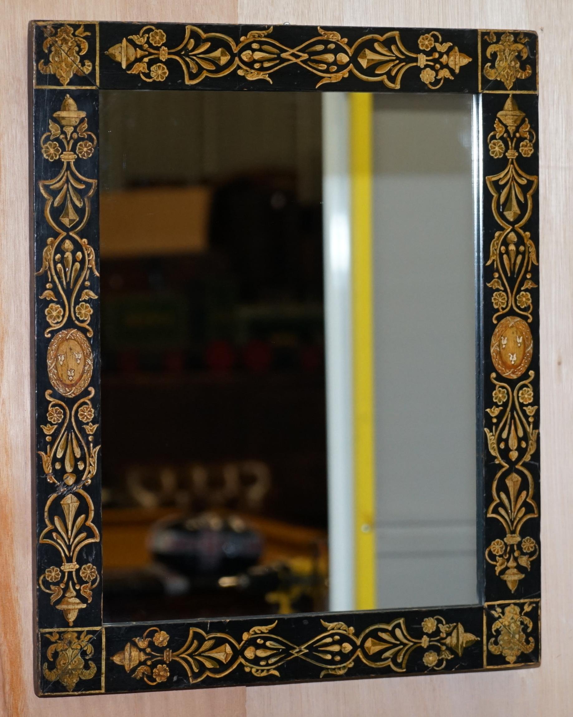 We are delighted to offer for sale this stunning circa 1840s hand painted Victorian mirror

A very good looking and well made mirror, it has a very Regency look and feel but I think its early Victorian 

This is a good decorative piece, the size