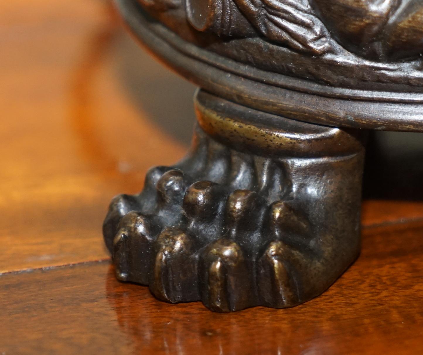 Rare circa 1860 Bronzed Cherub Putti Angel Oil Lamp Converted into Table Lamp In Good Condition In West Sussex, Pulborough